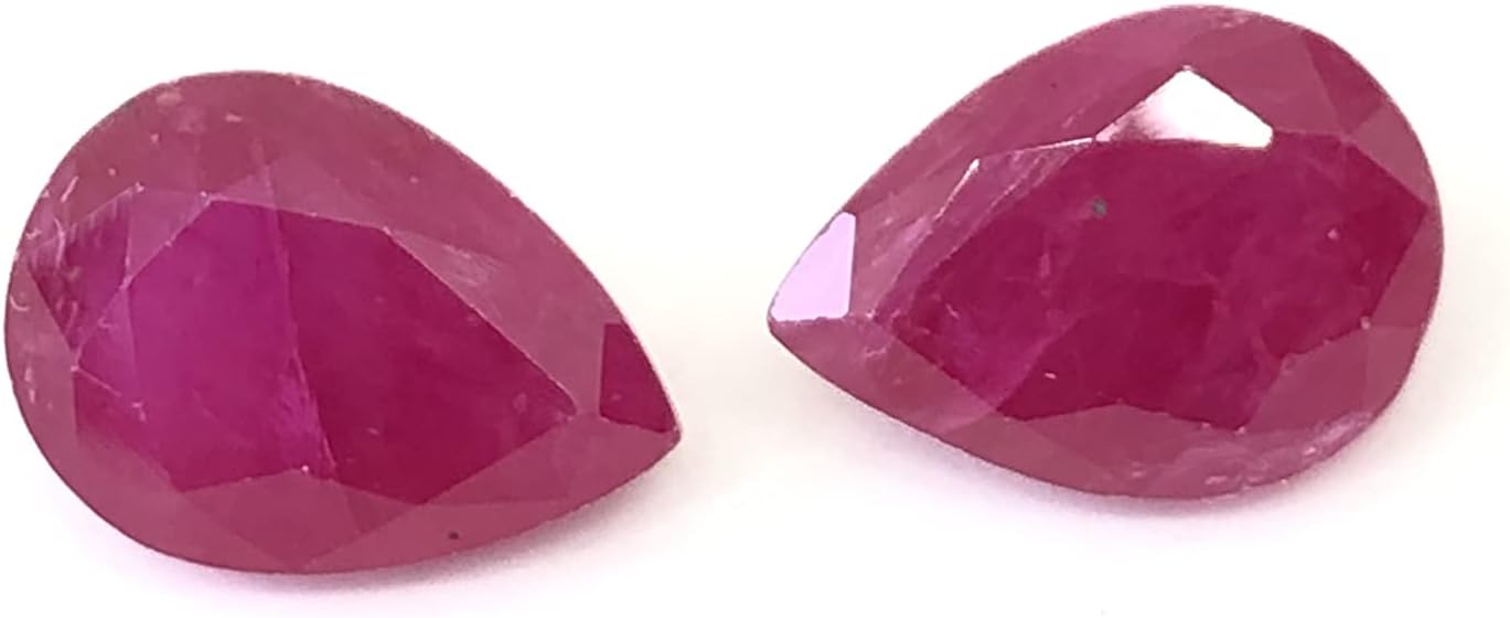 7.76 Carat Certified Natural Ruby Pear Shape Size 12x7.50 mm Cut Faceted Loose Gemstone Best For Making Masterpiece Earring Jewelry-Make Your Jewelry Beautiful