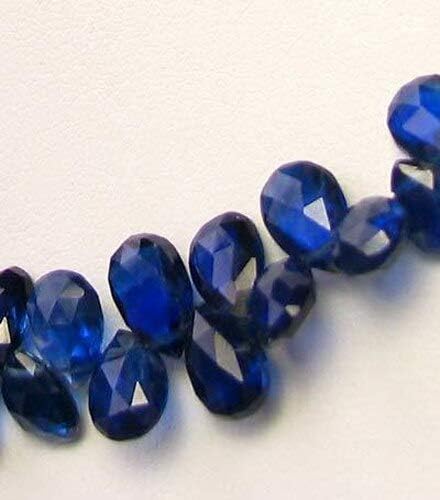 83cts! AAA Kyanite Faceted Briolette 58 Bead Strand 109914A for Jewelry Making