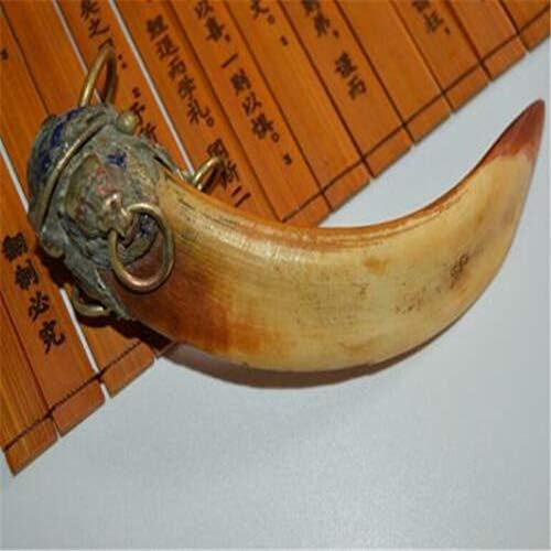 Davitu Beads - Lion a package boar tooth enamel antique town house to ward off bad luck