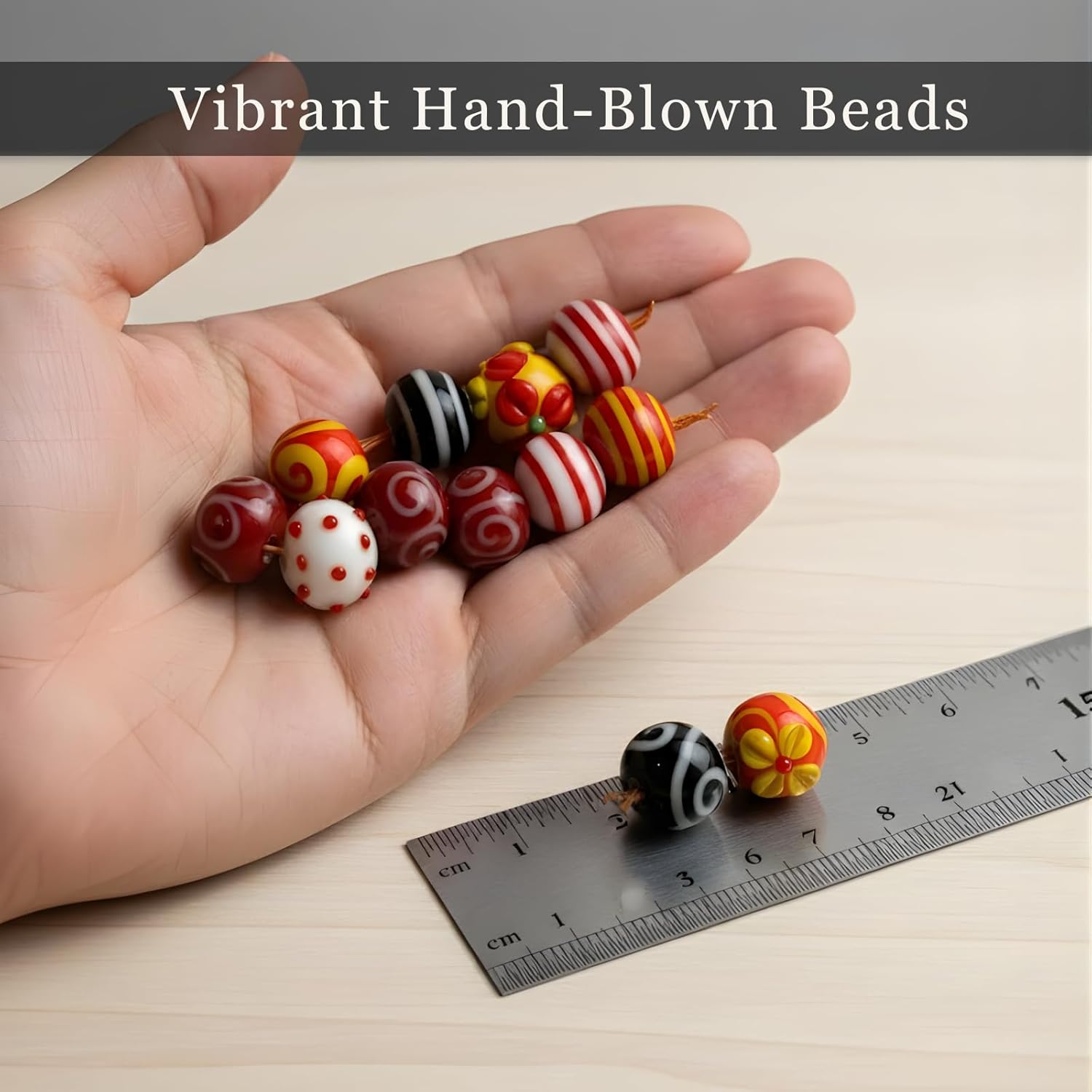 Handcrafted Black Lampwork Glass Beads | Multi-Shape Fancy Assorted Beads for Jewelry Making | Available in 10 Strands | Ideal for Bracelets, Necklaces & DIY Craft.