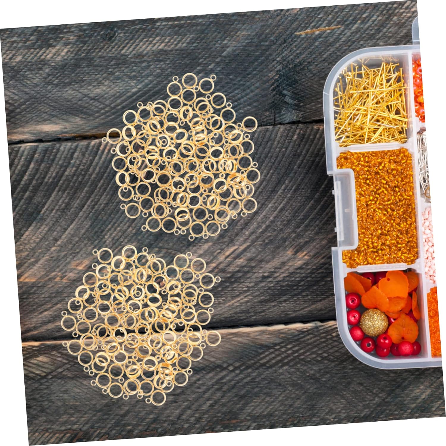 TEHAUX 500pcs Multi-Functional Bail Beads Stainless Steel Hangers for Necklace Bracelet