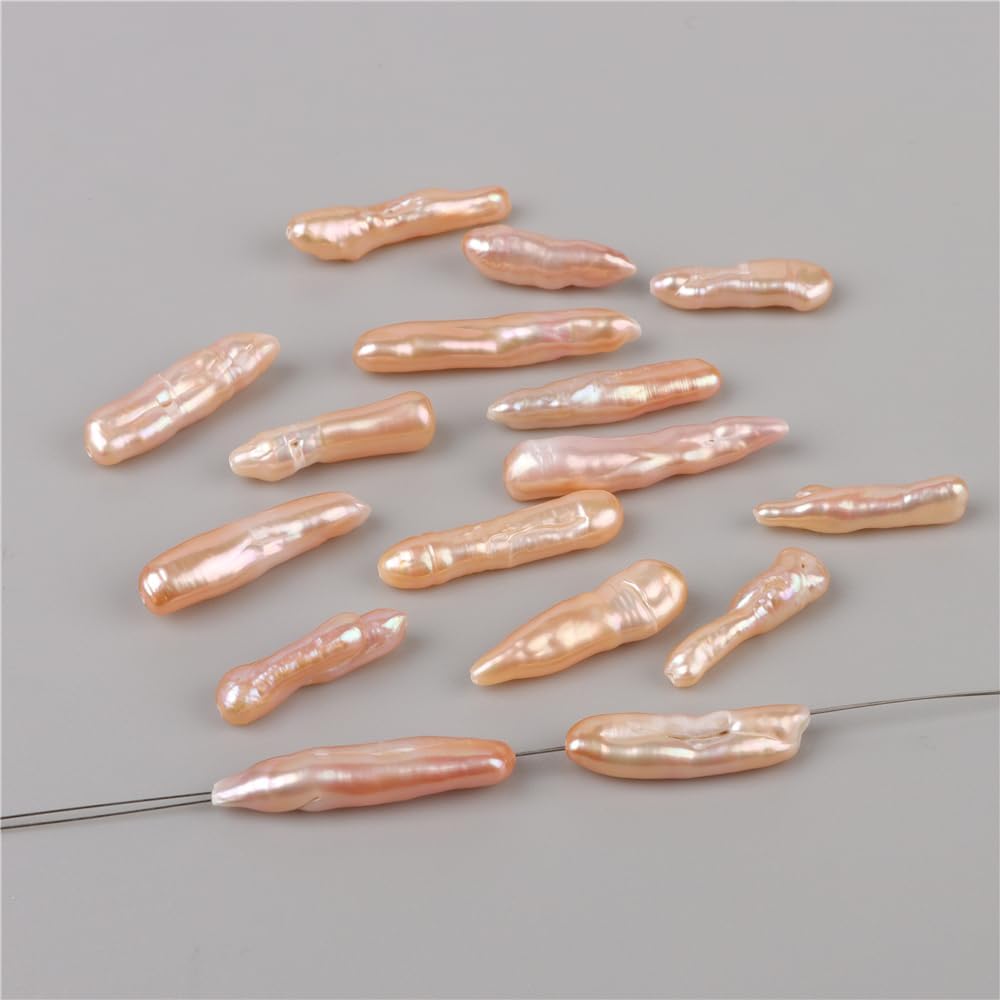 Irregular High Baroque Freshwater Pearl Beads for DIY Jewelry Making - For Necklaces, Bracelets, Earrings - (Color: Style. 28 / Size: One String)