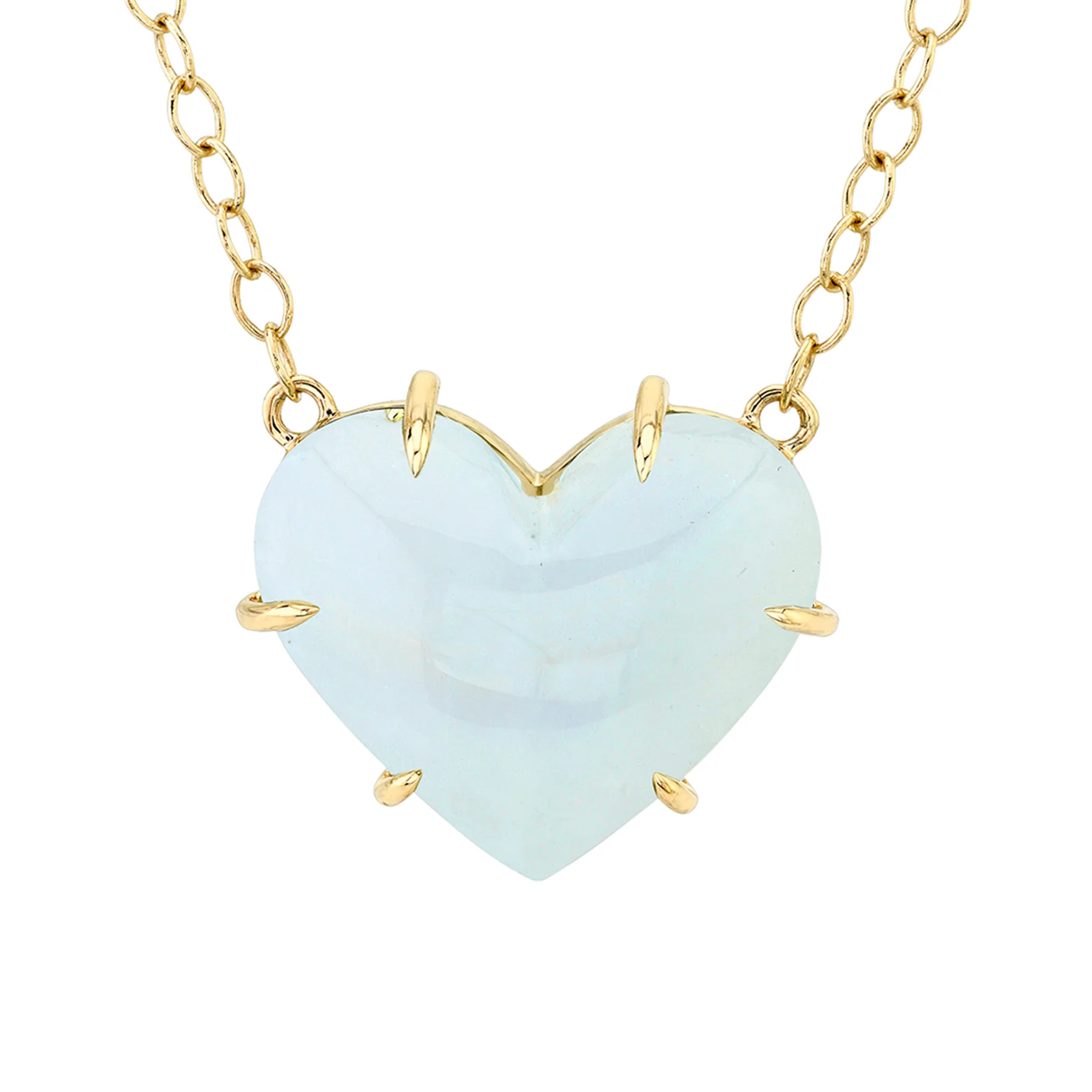 Ultimate Juicy Heart Necklace - Moonstone / 14k Yellow Gold