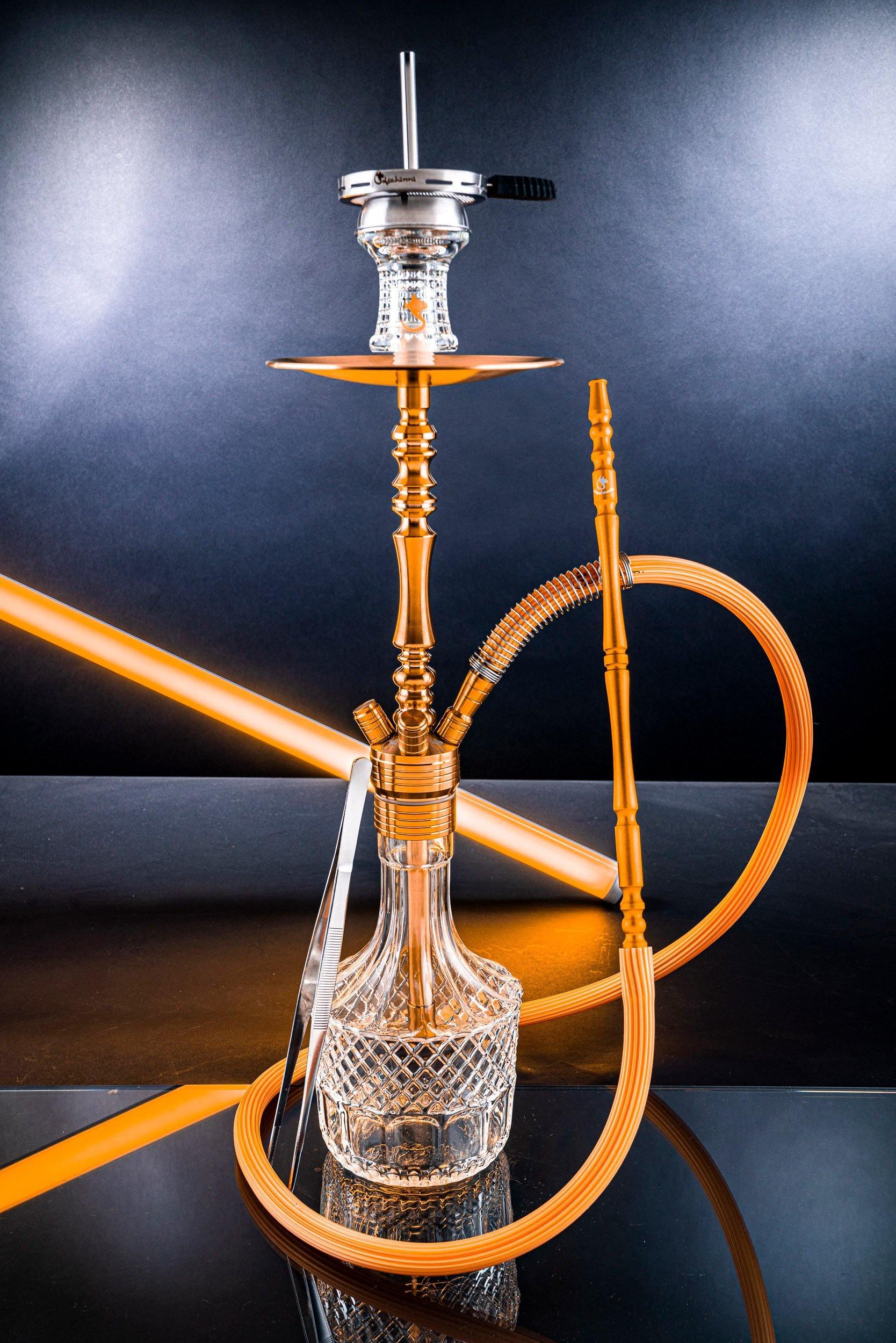 Dschinni Stealth Bomber Classic Gold Hookah Set (Bass Box Edition)