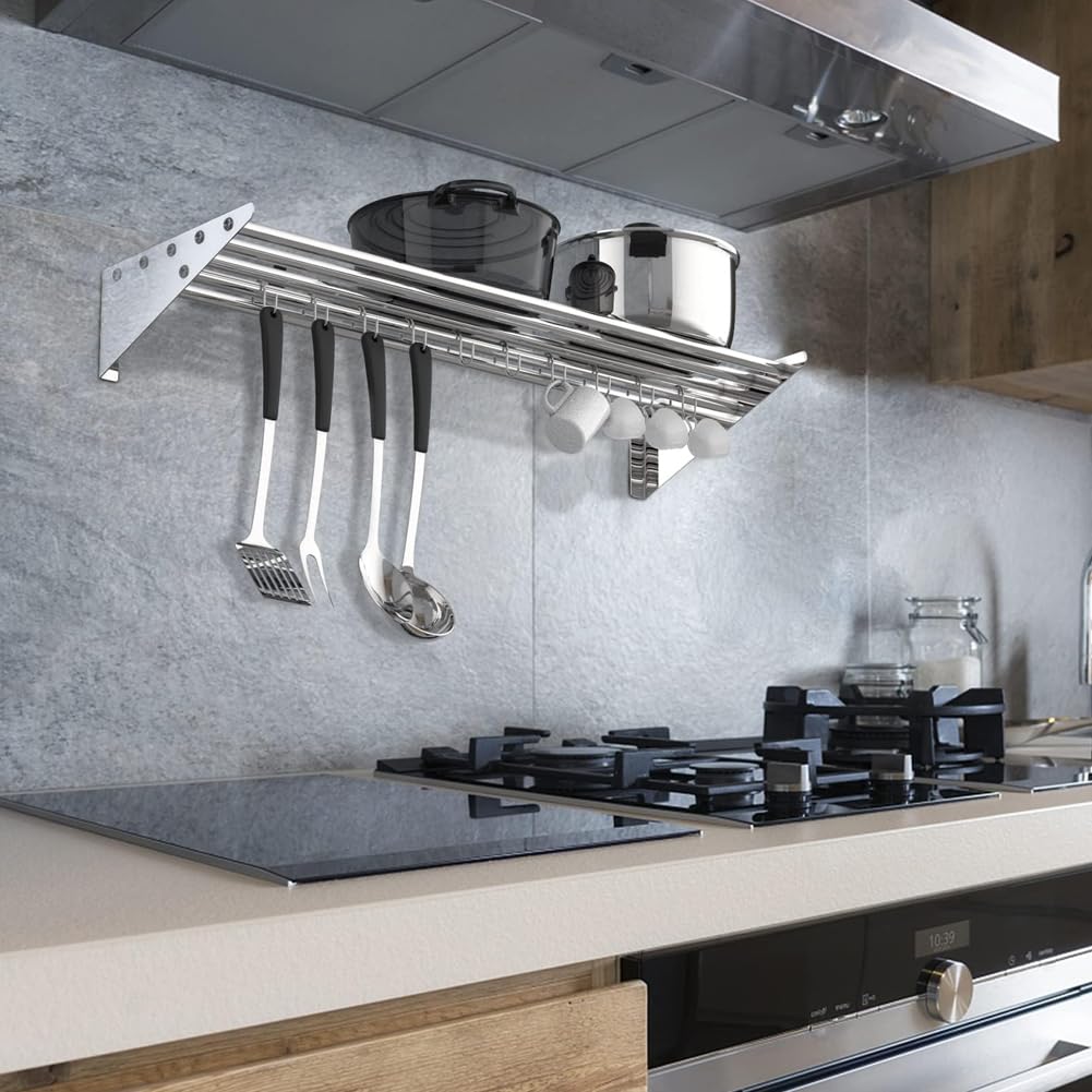 Garvee 2 Pack Stainless Steel Hanging Rack for Kitchen Storage and Organization, [NSF Certified] 12