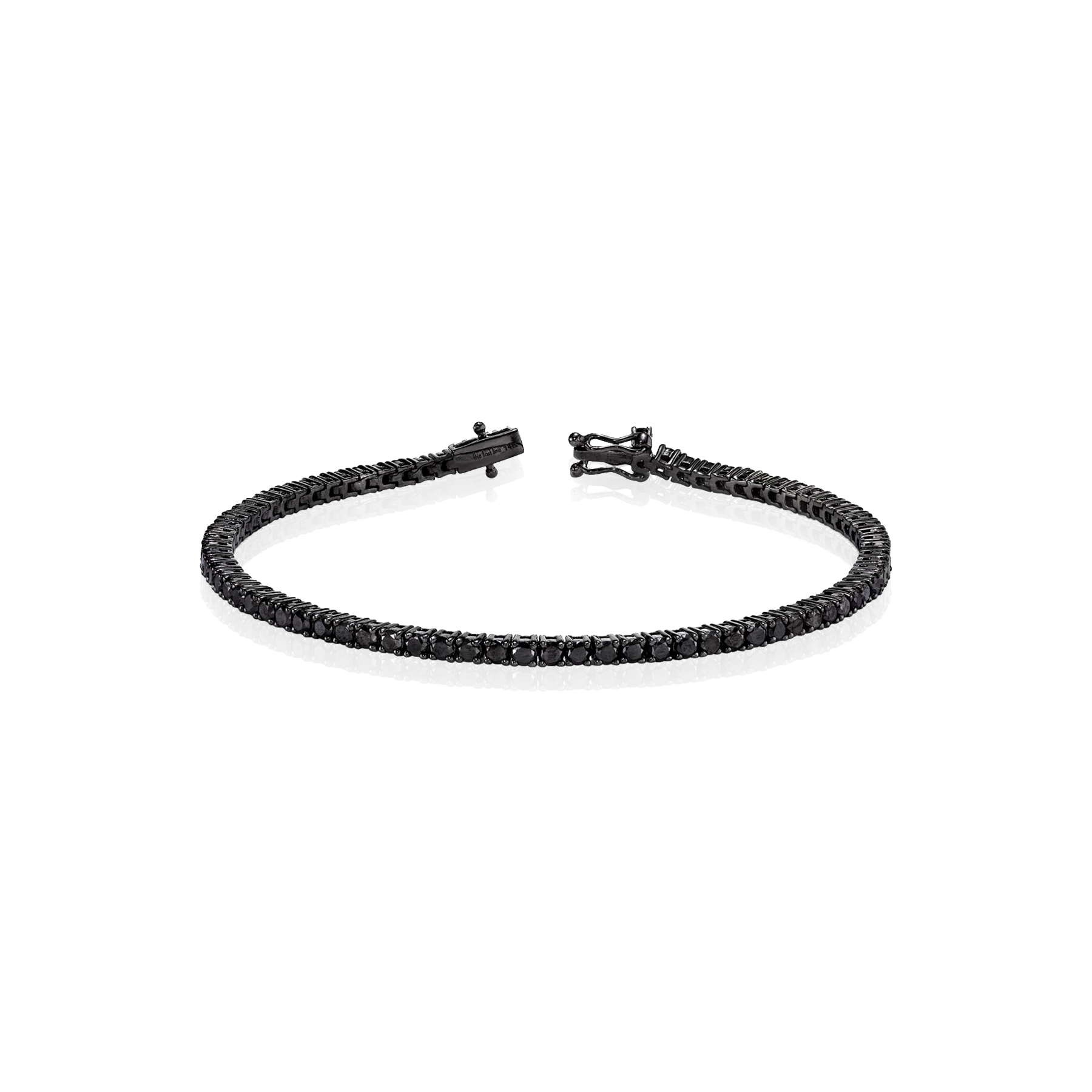 The Perfect Personalized Tennis Bracelet - Black Diamond / 14k Black Gold