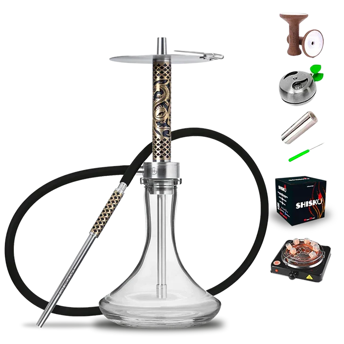 Geometry Hookah Big Bro - Gold Dragon 2024