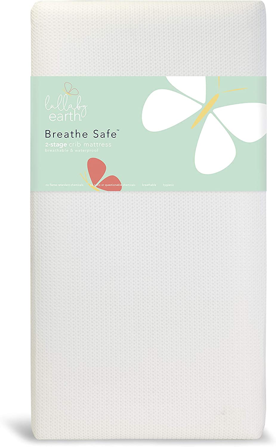 Breathable Crib Mattress 2 Stage - Safe Chemical Free Dual Firmness Natural Mattress with Removable Washable Protector 51
