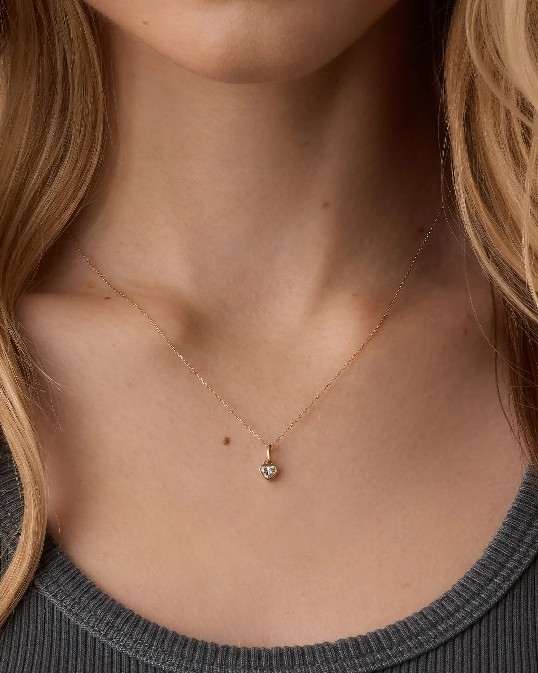 Lab Grown Diamond Heart Charm