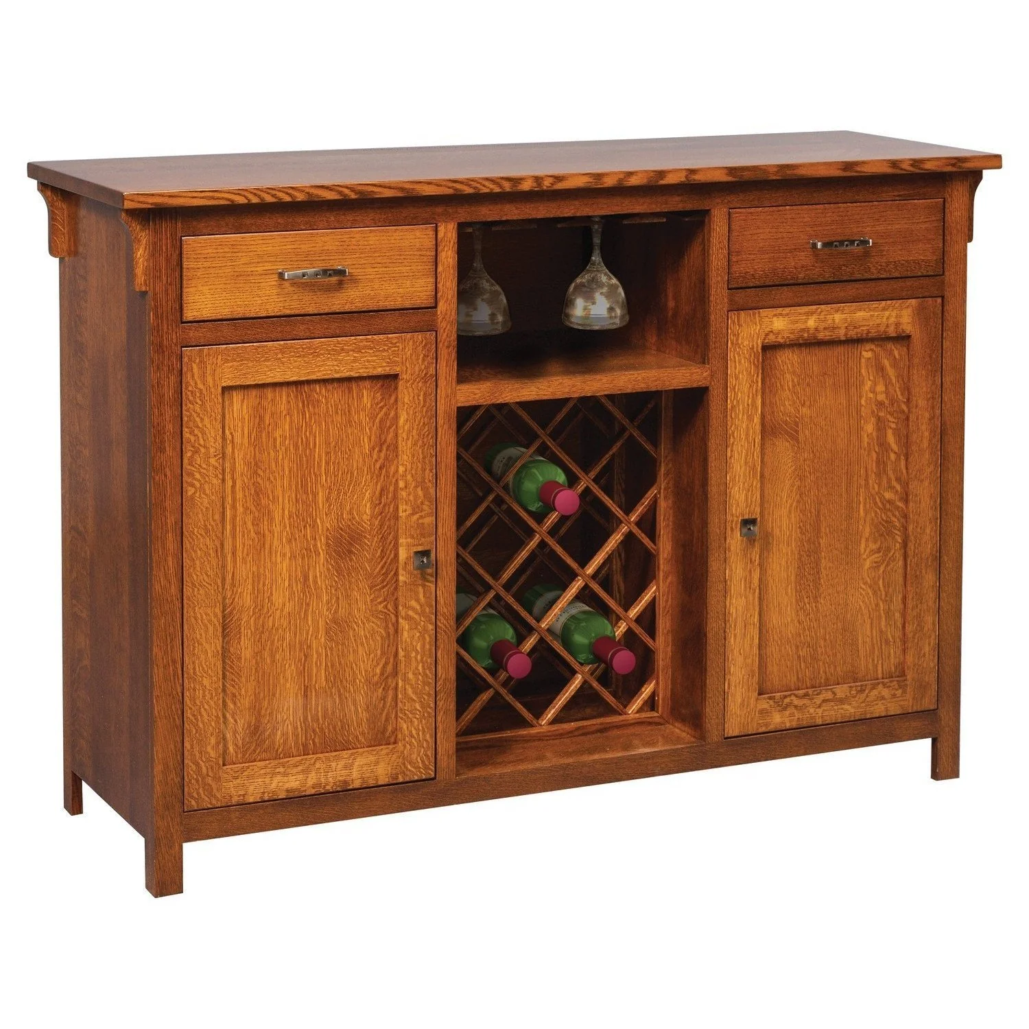 Amish Kieran Mission Buffet & Wine Rack
