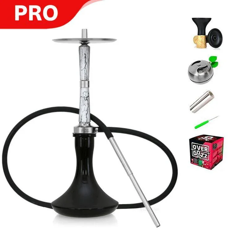 Ash Wood Hookah Electro Storm V2 Shisha Set - Snow White
