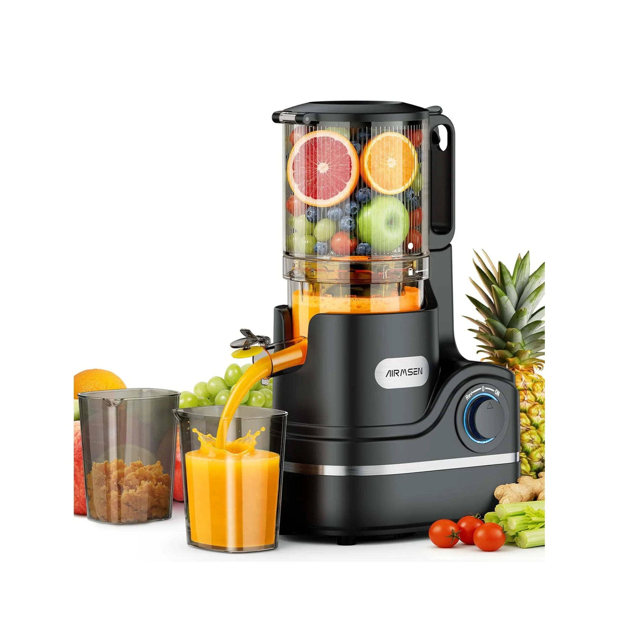 AIRMSEN Cold Press Juicer Machine, 6.0