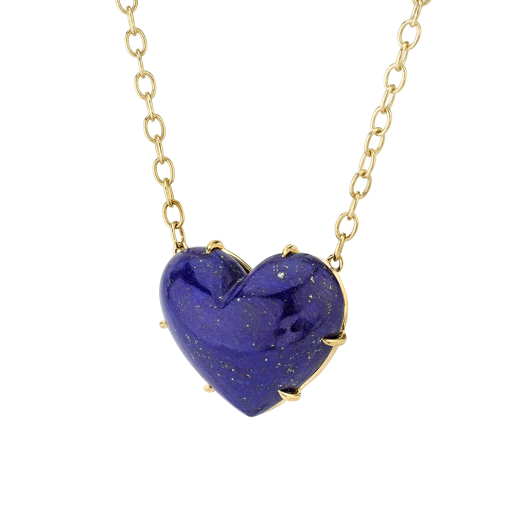 Ultimate Juicy Heart Necklace - Blue Lapis / 14k Yellow Gold