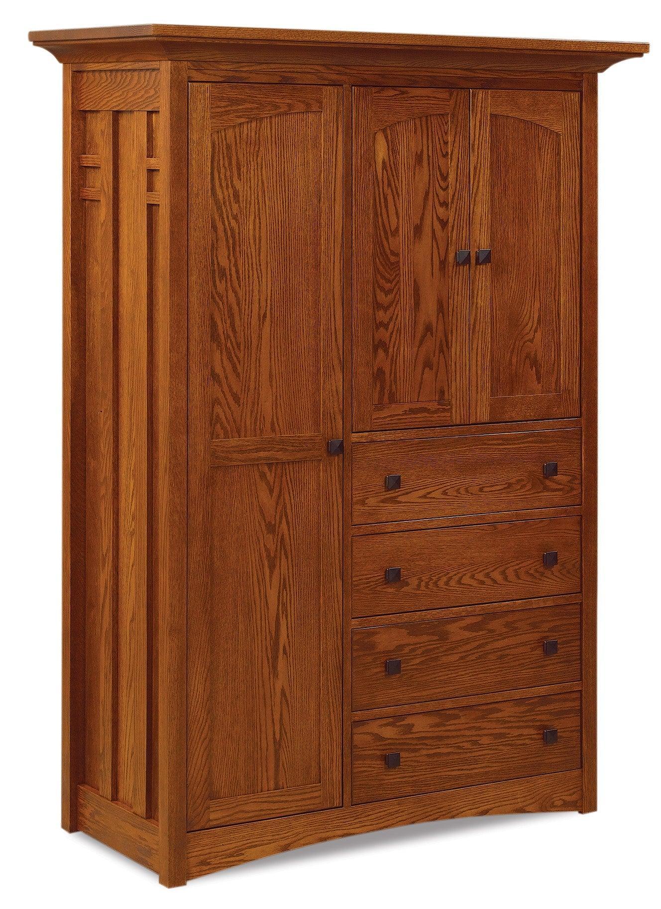 Amish Kascade Four Drawer Three Door Chifferobe