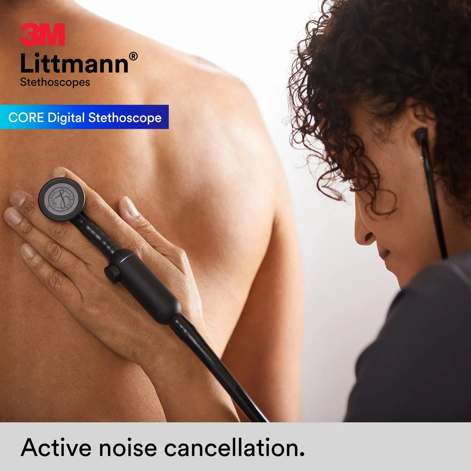 Digital Stethoscope, Advanced Up To 40x Amplification, Active Noise Cancellation, In-App Sound Wave Visualization