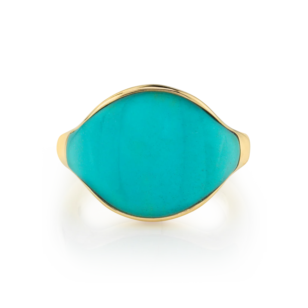 Signet Ring - Turquoise / 14k Yellow Gold