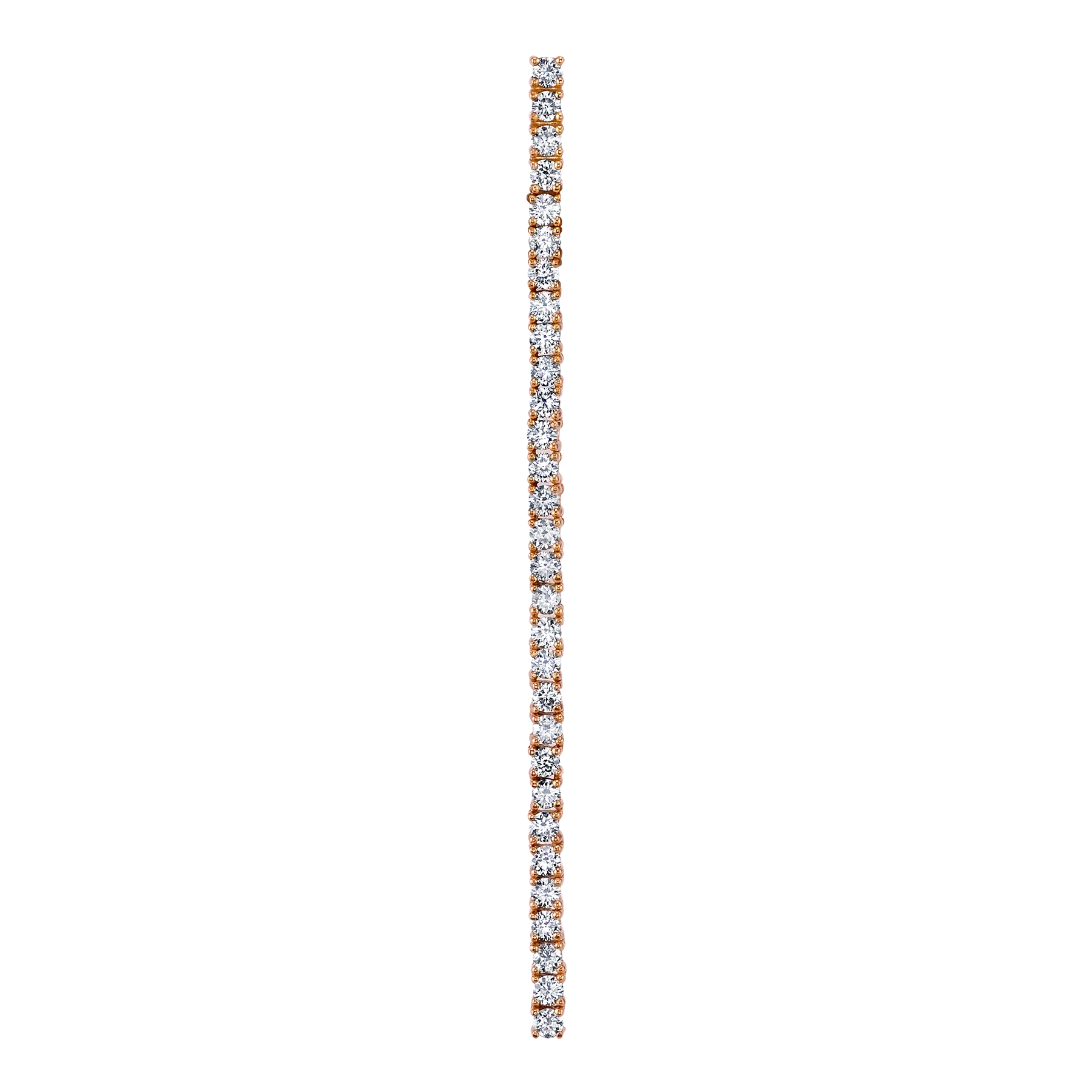 Tennis Earring - White Diamond / 14k Rose Gold