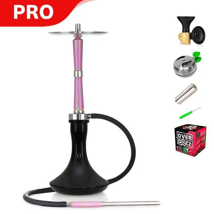 Ash Wood Hookah Electro Storm V2 Shisha Set - Jumping Strawberry