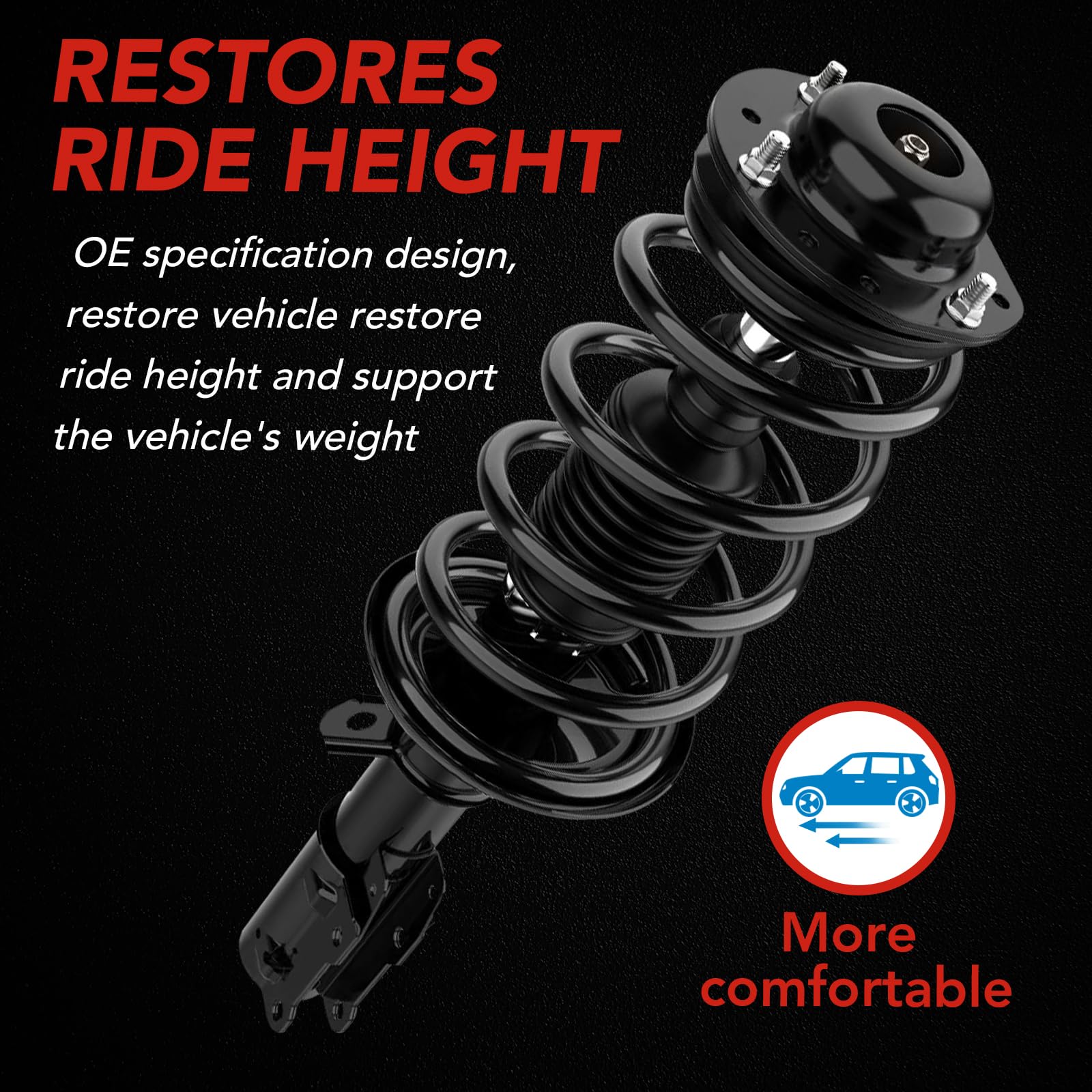 Garvee 171377L & 171377R Front Strut & Coil Spring Assembly Pair