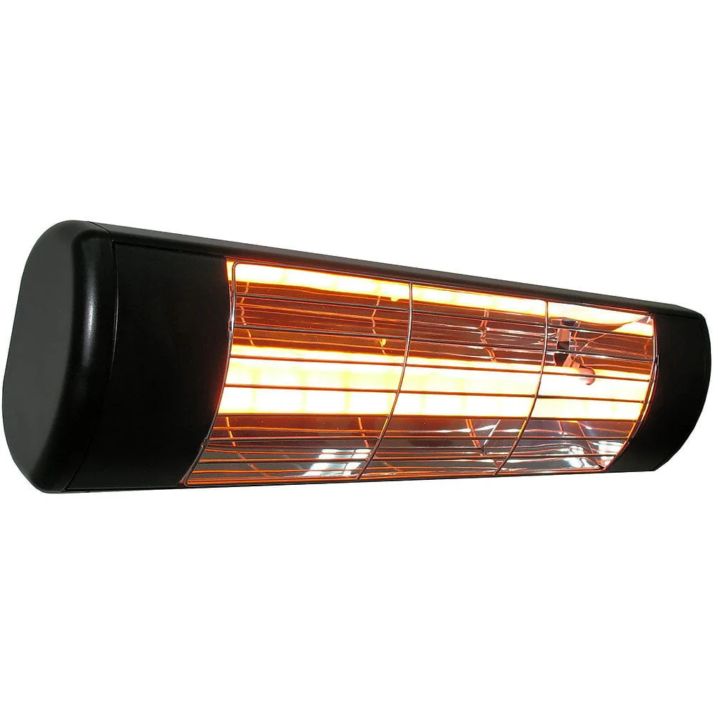Victory Lighting 1500W Infrared Patio Heater w/ Gold Lamp in Black