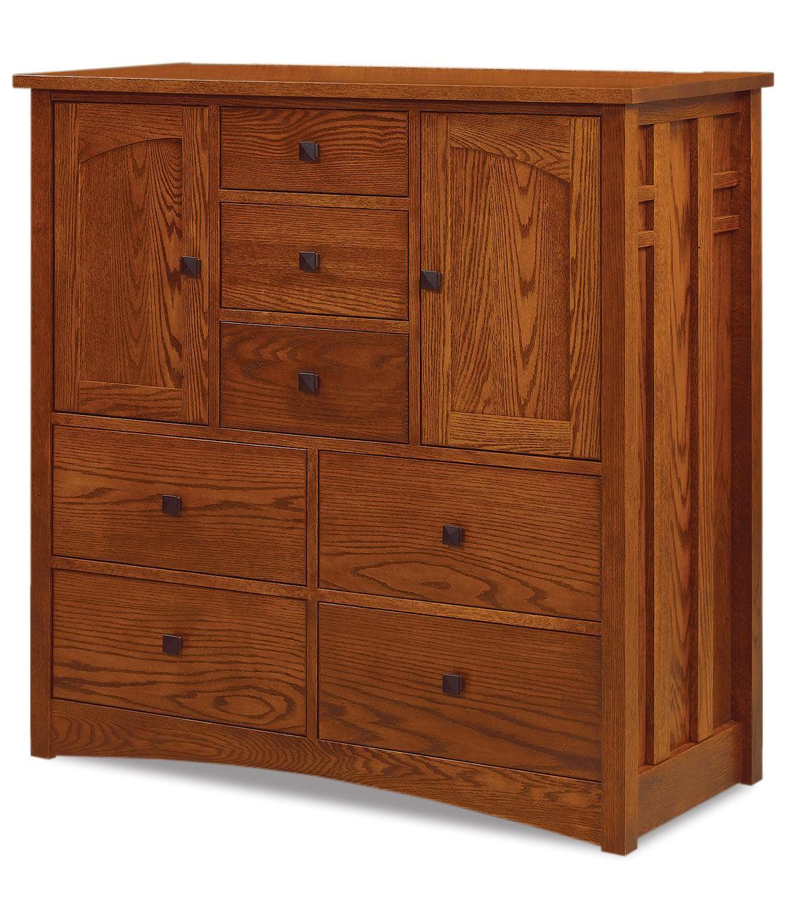 Amish Kascade Seven Drawer Two Door His & Hers Chest