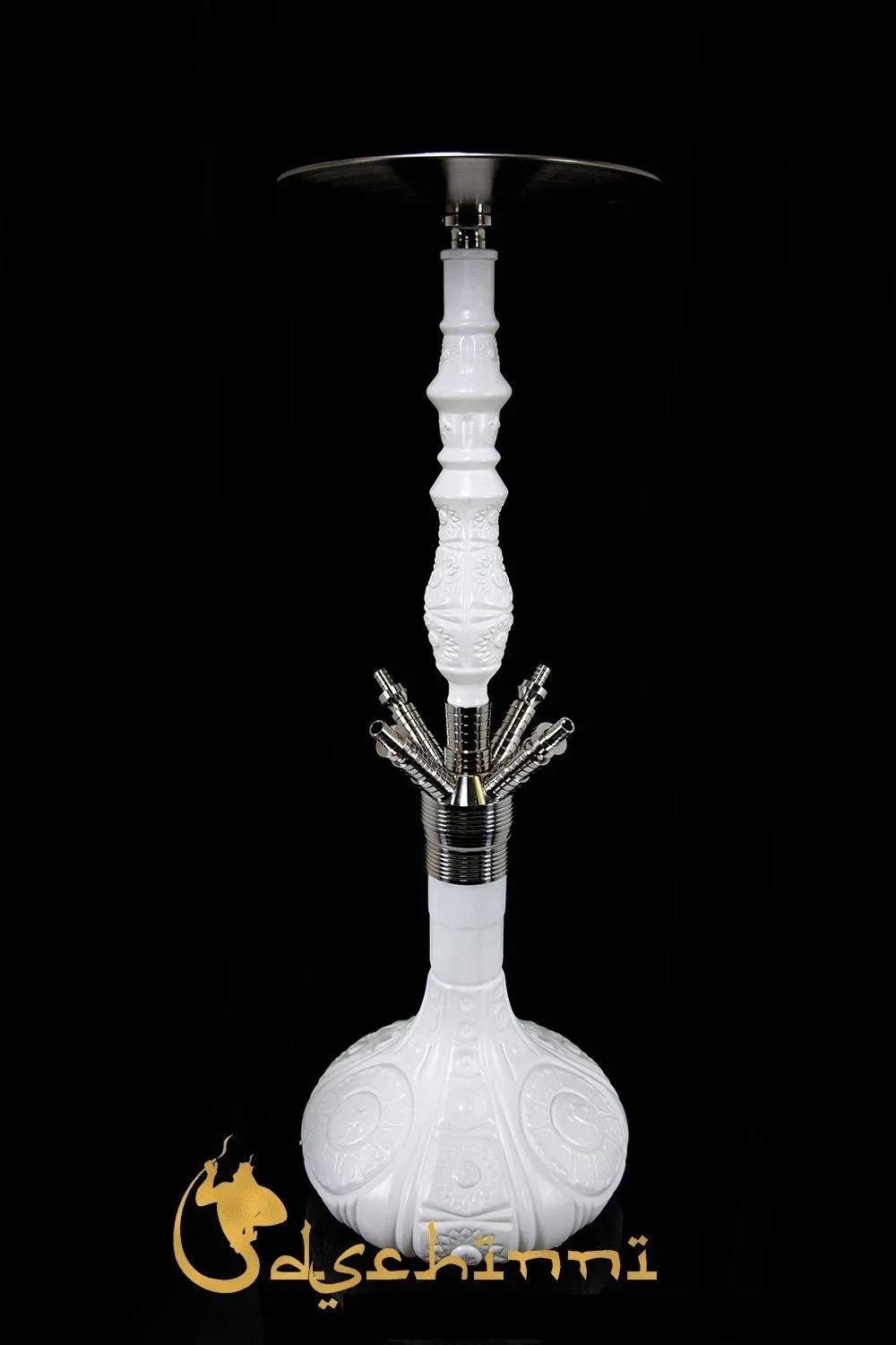 Dschinni Baba Crystal White Silver Hookah