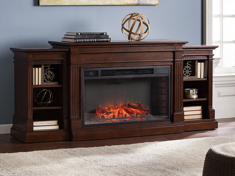 Reese Electric Fireplace Mantel Package in Espresso