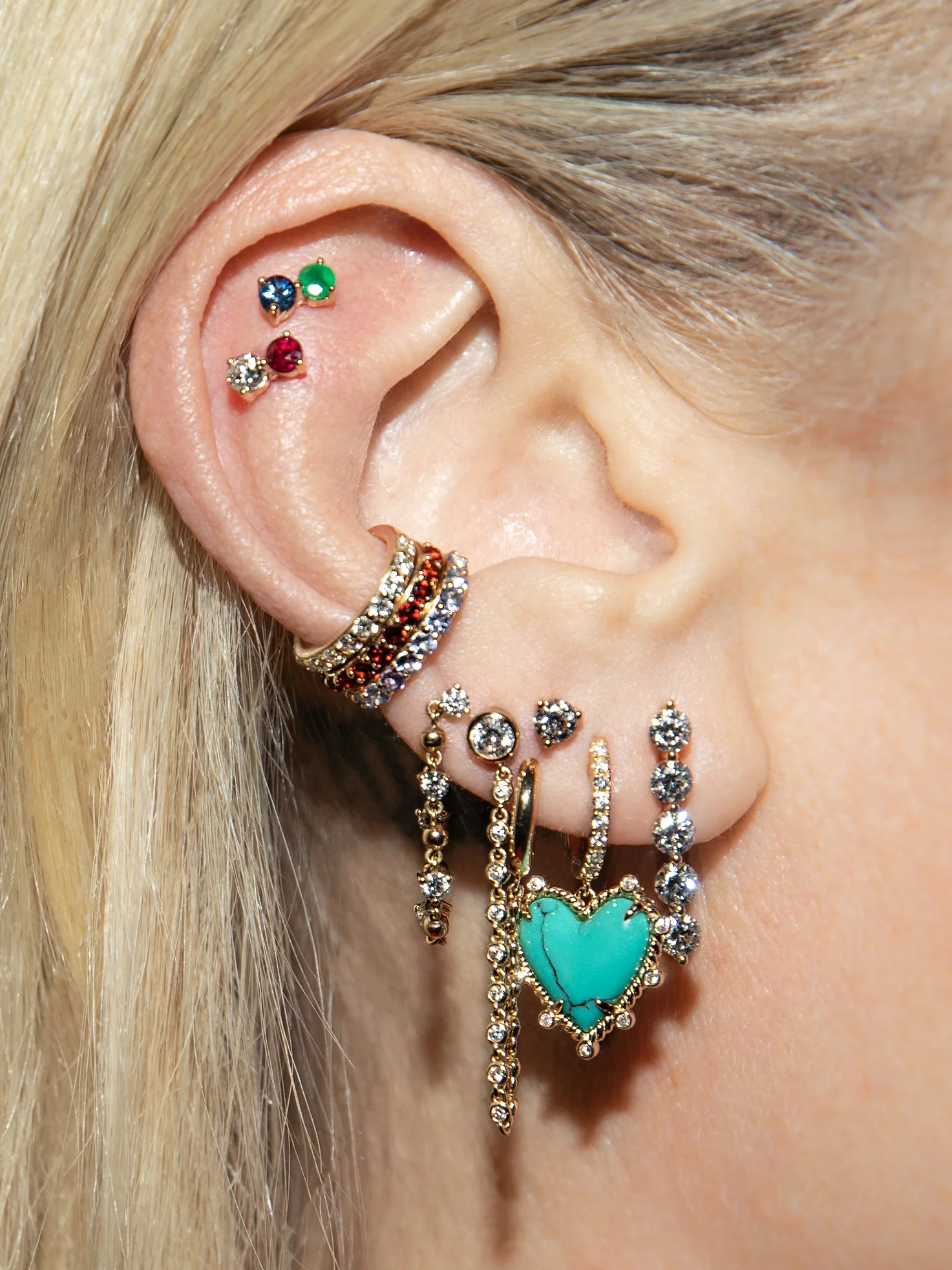 Perfect Ear Cuff - Tanzanite / 14k Yellow Gold