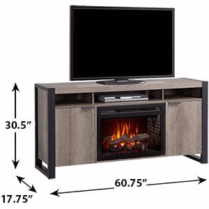 Pierre Electric Fireplace Entertainment Center in Steeltown