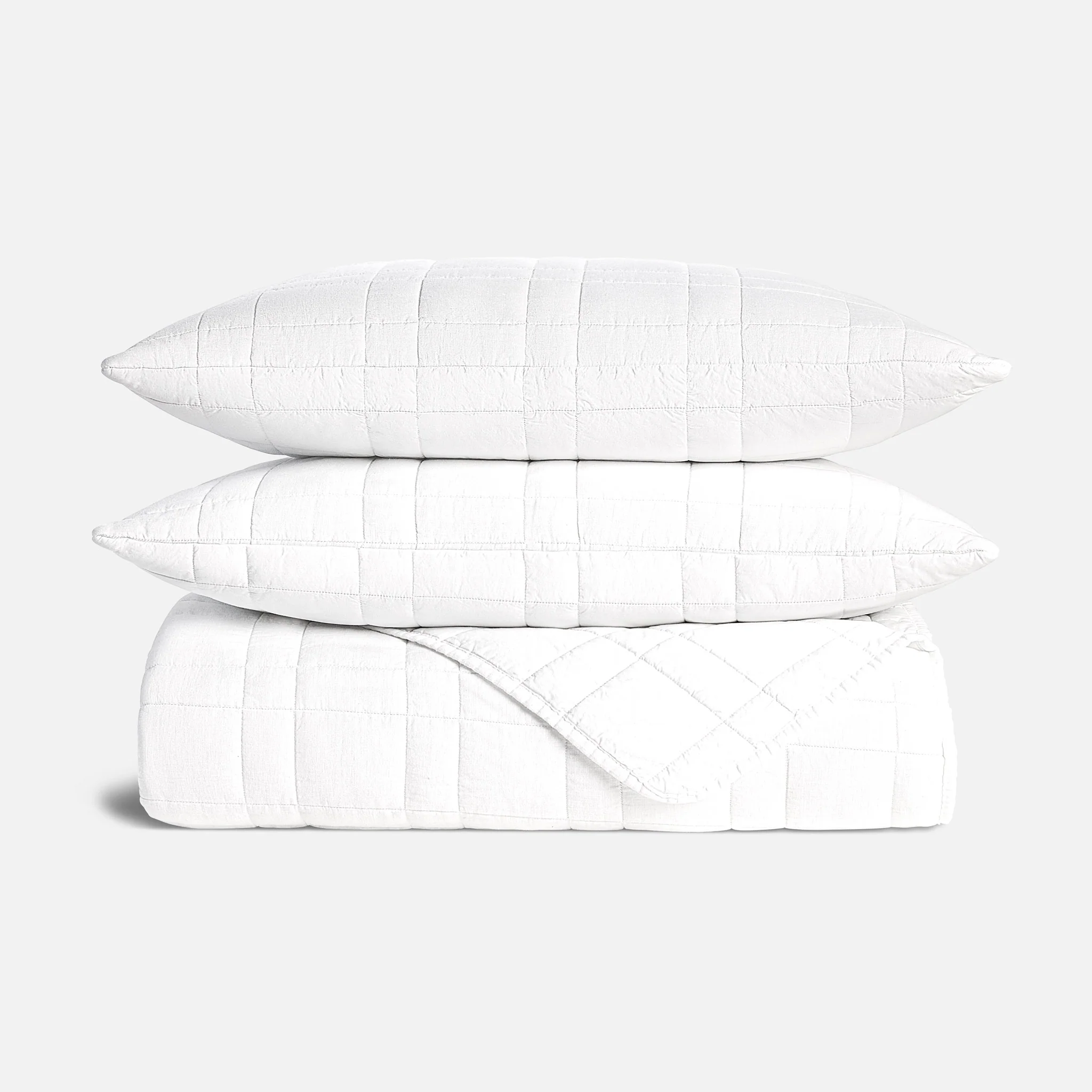 Washed European Linen Quilt Set