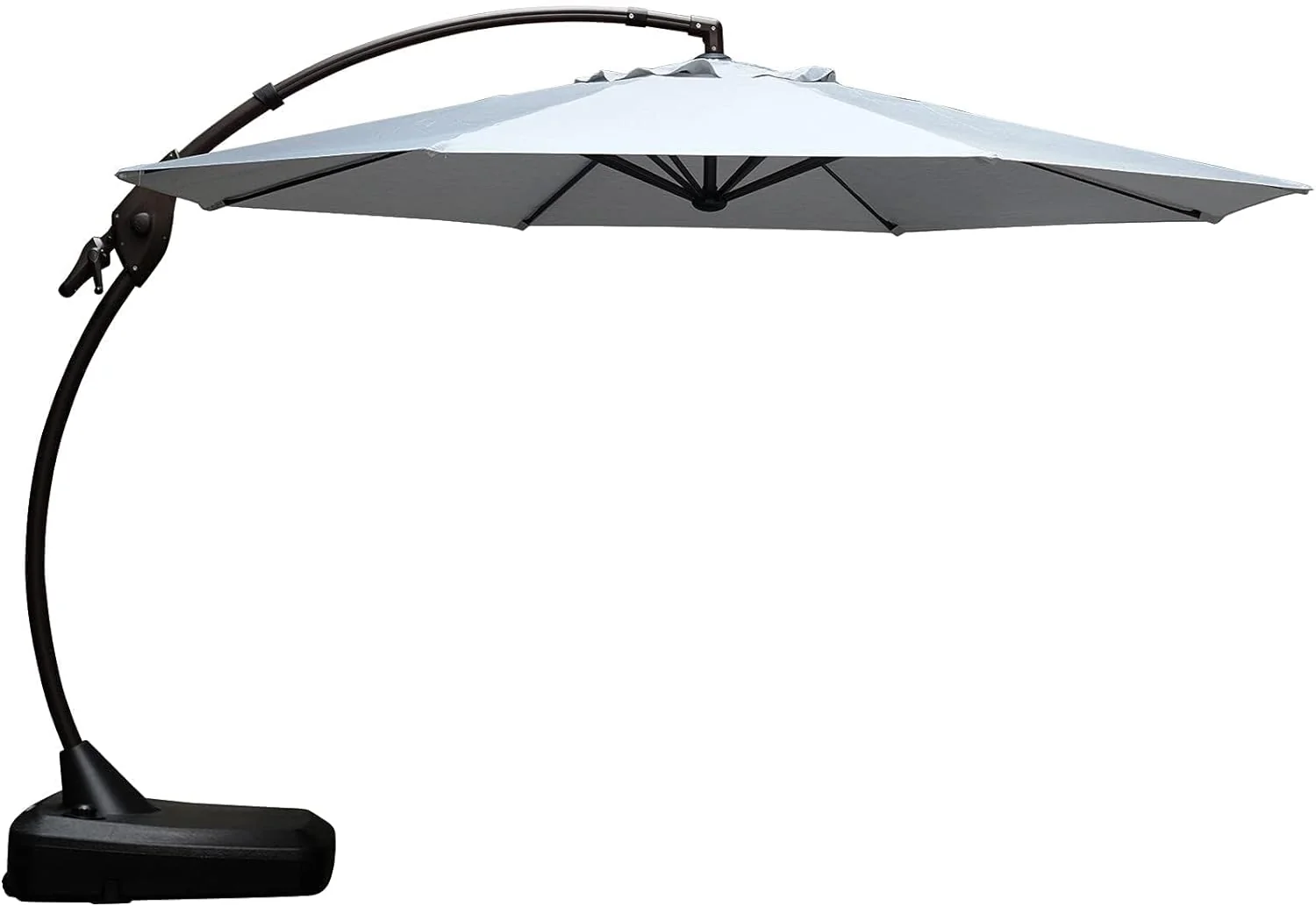 Deluxe Curvy Aluminum Offset Umbrella, Patio Cantilever Umbrella