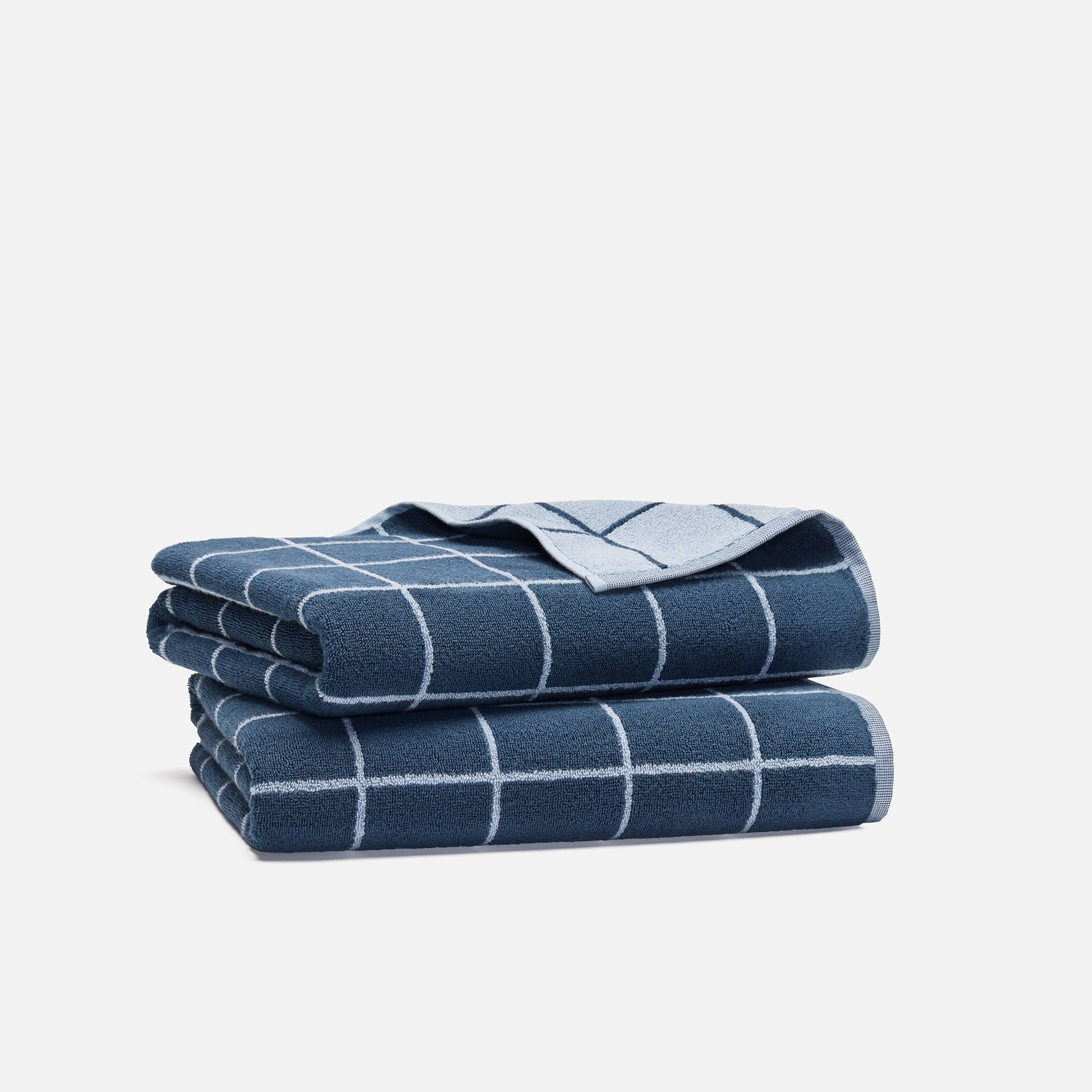 Windowpane Bath Towels