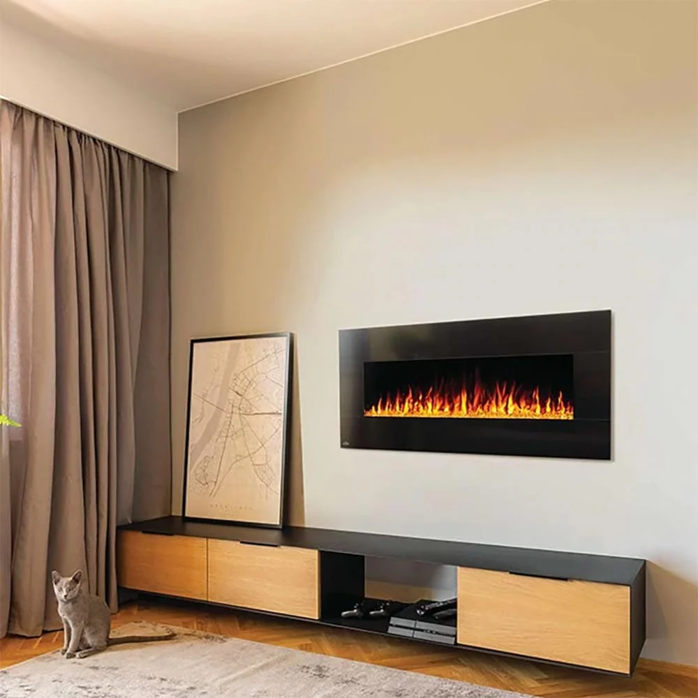 Napoleon 50-in Harsten Wall Mount Electric Fireplace with Bluetooth Speakers