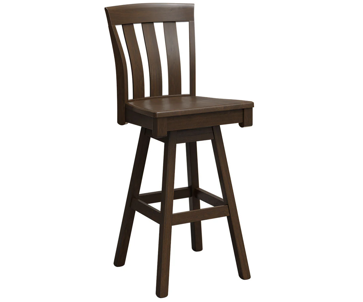 Amish Mason Swivel Bar Chair