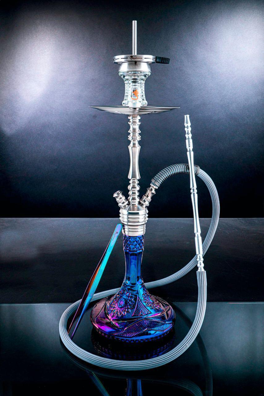 Dschinni Mio Silver Purple Rain Hookah Set