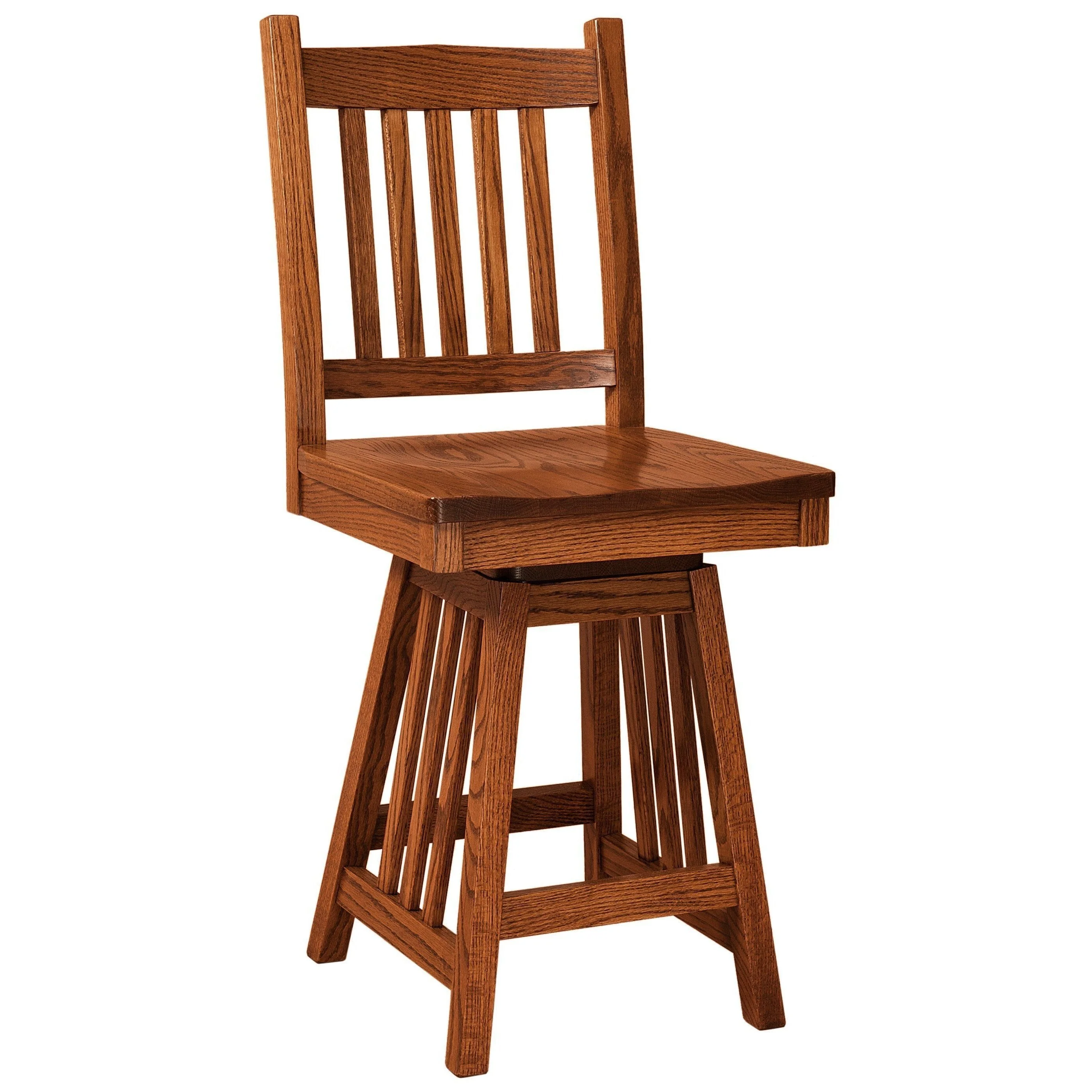 Amish Mission Swivel Bar Chair