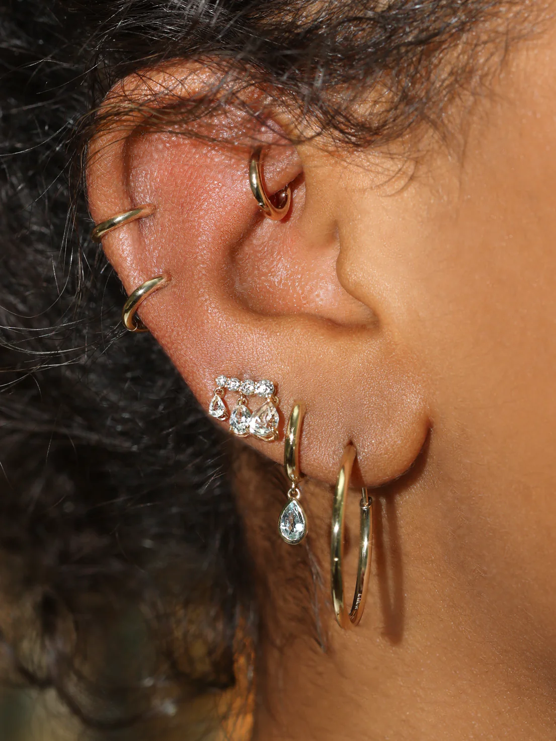 Slim Hoop #3 - 14k Yellow Gold