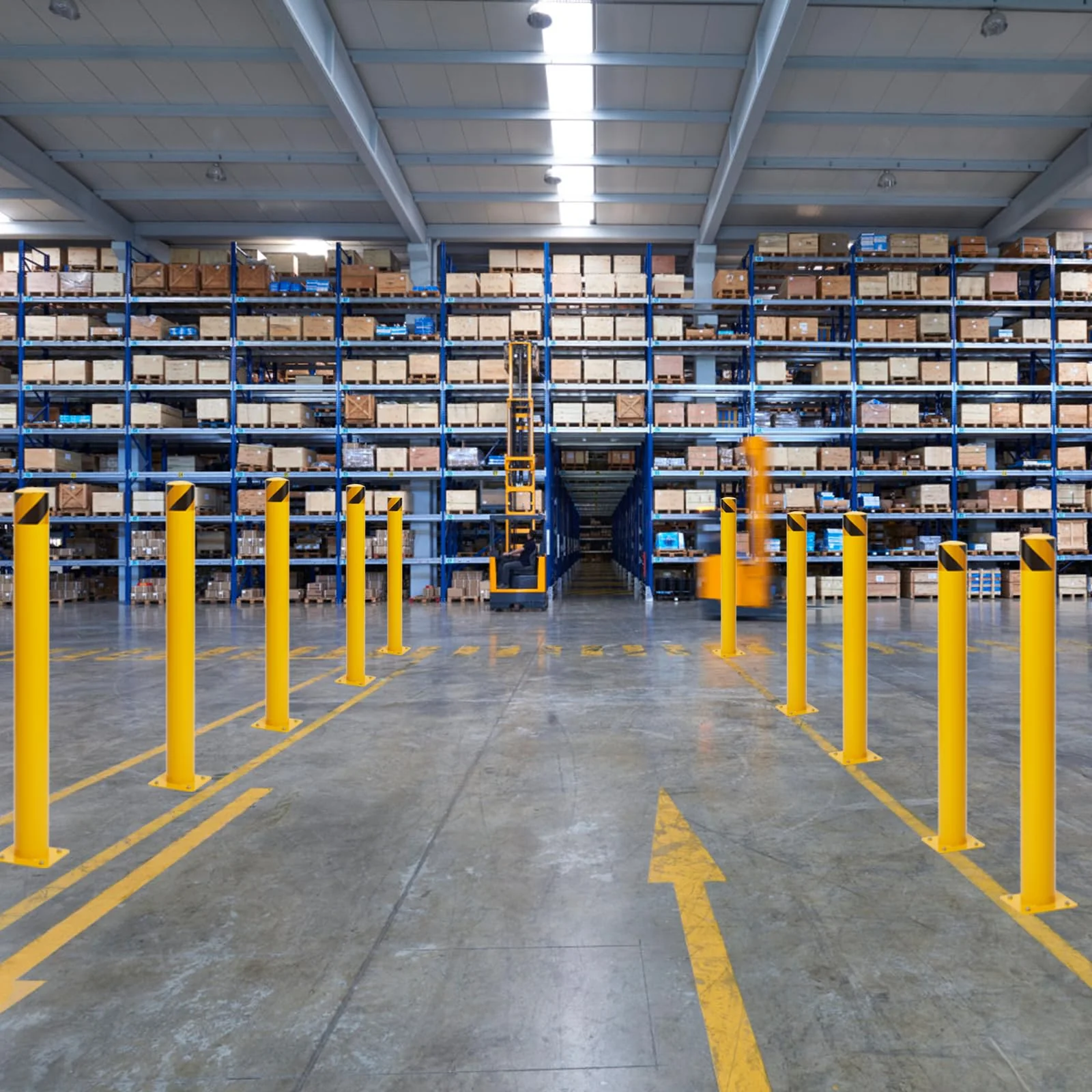 Garvee 2 Pack Safety Steel Bollards, 4.5