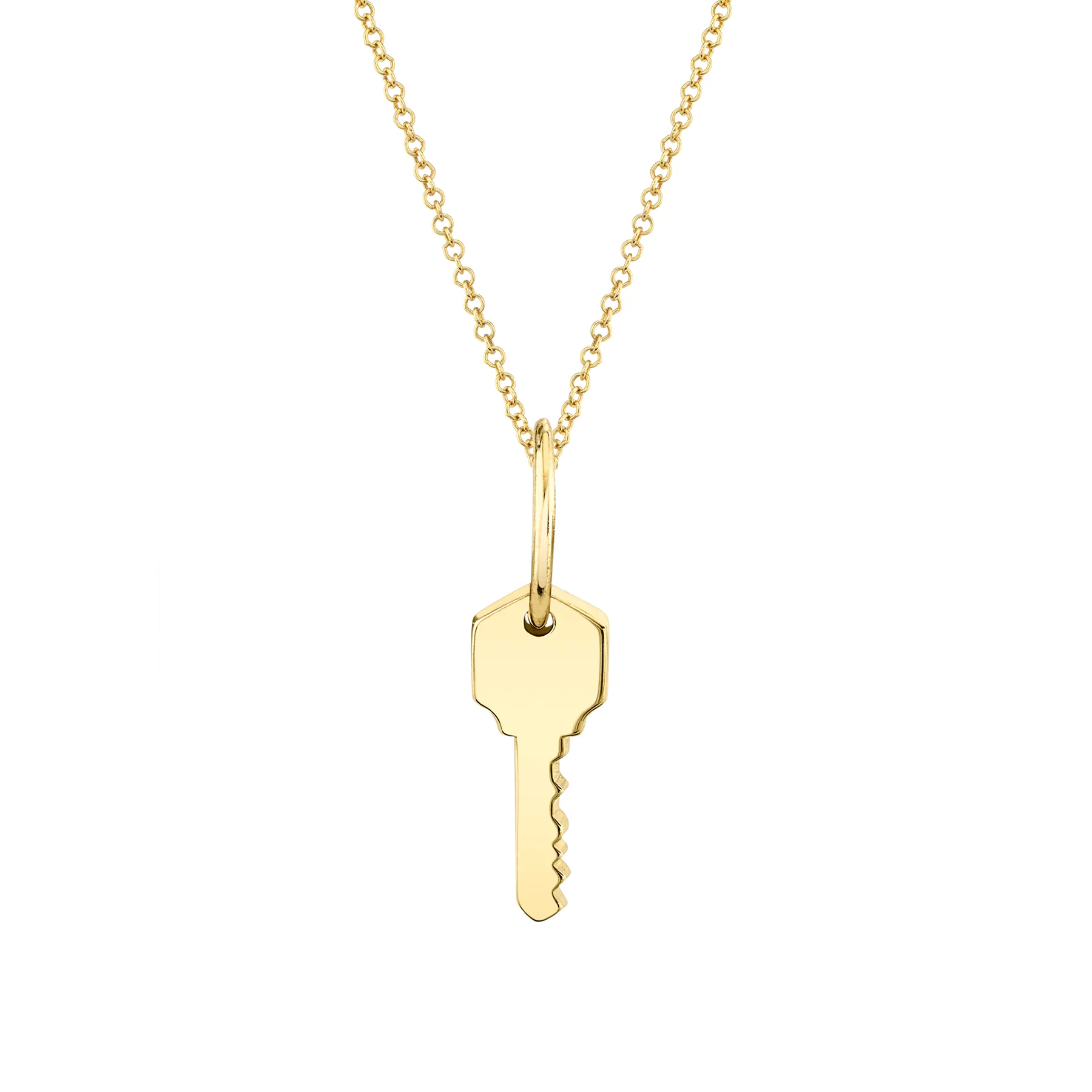 Micro Key Pendant - 14k Yellow Gold