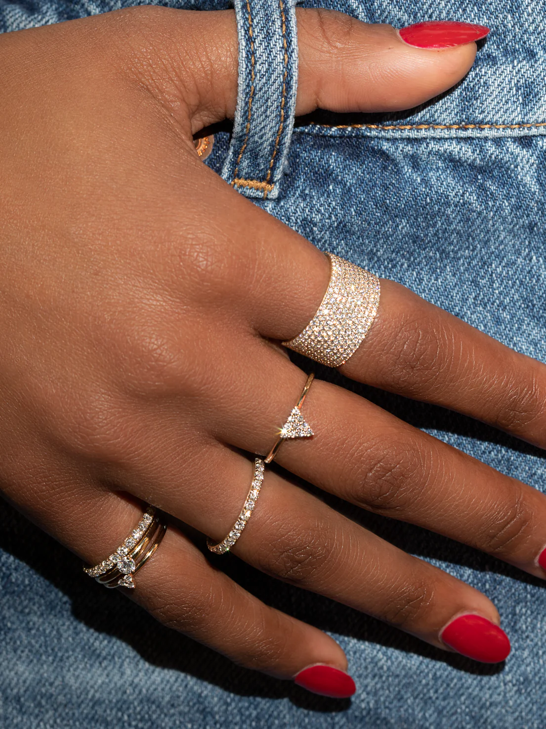 Solitaire Ring - White Diamond / 14k Yellow Gold