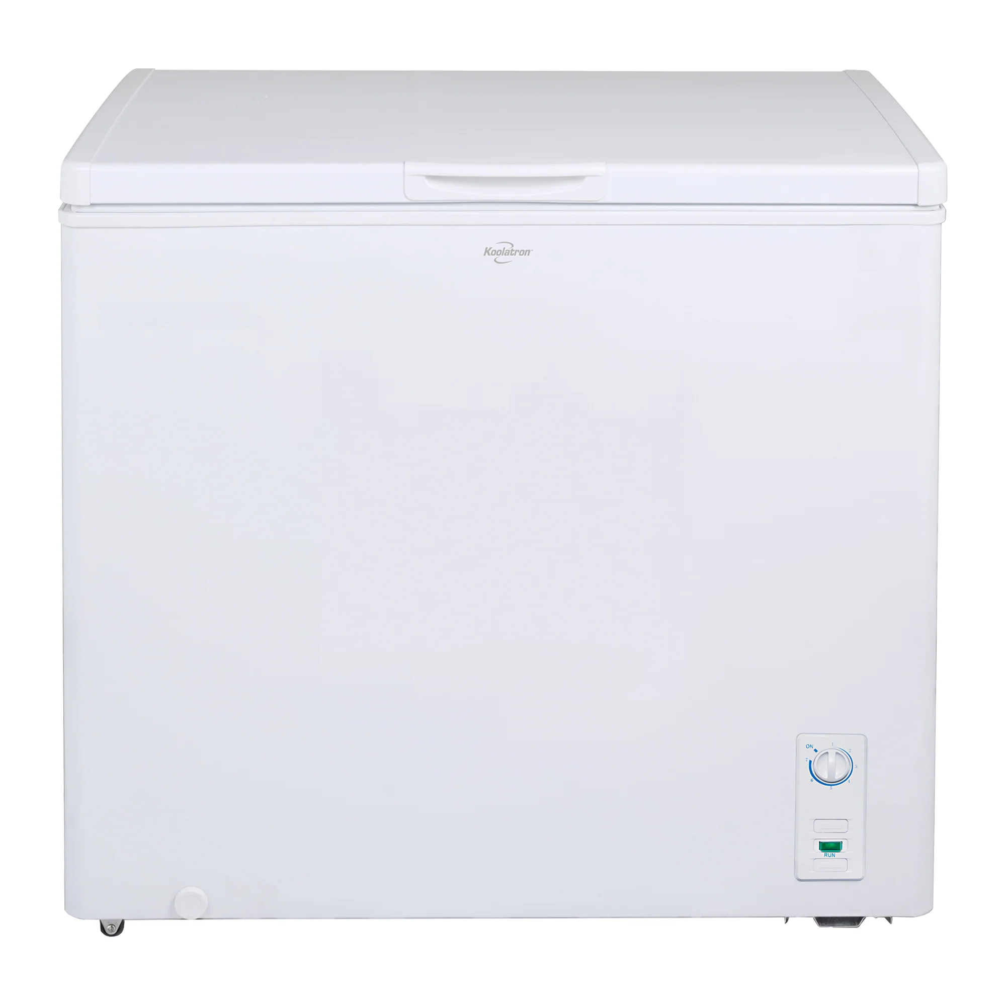 Koolatron Large Chest Freezer, 7.0 cu ft (195L), White, Manual Defrost Deep Freeze, Storage Basket, Space-Saving Flat Back, Stay-Open Lid, Front-Access Drain, for Basement, Laundry Room, Cottage