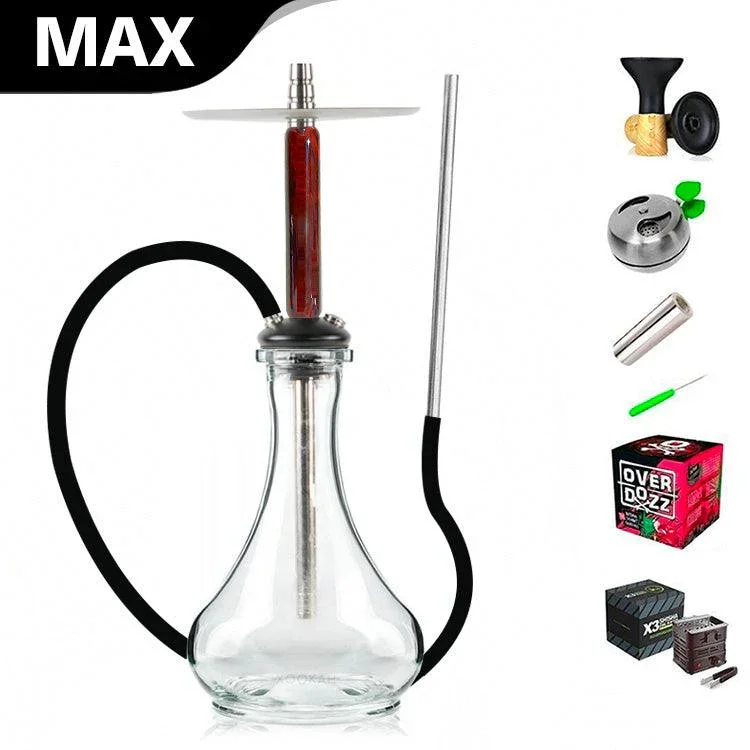 Marowood Stick Hookah With Base Set - Red Resin
