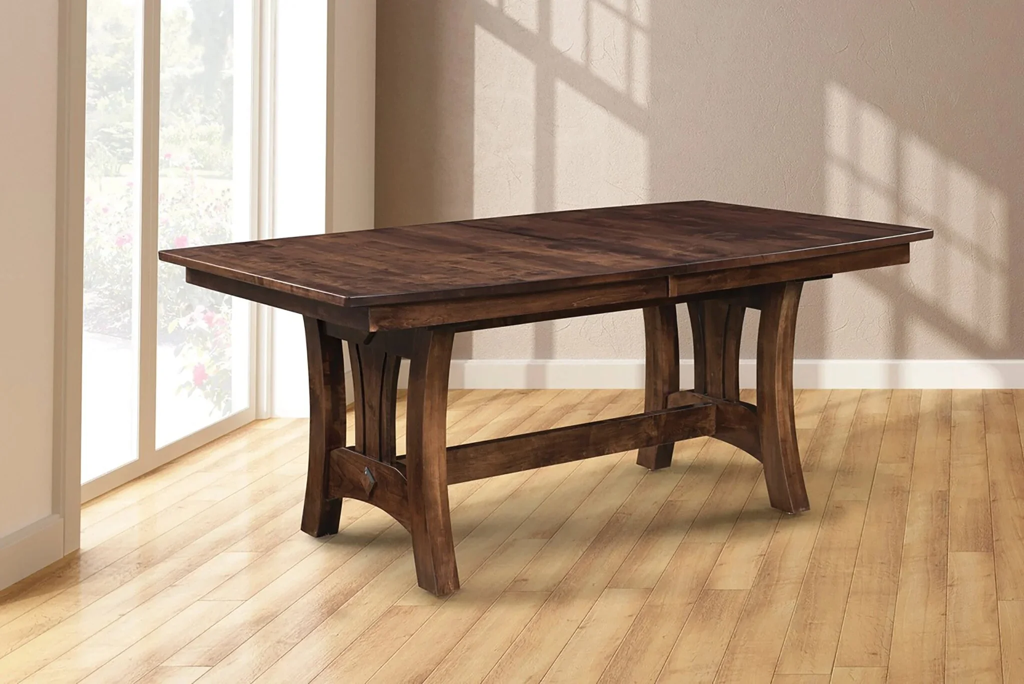 Amish Mason Double Pedestal Table