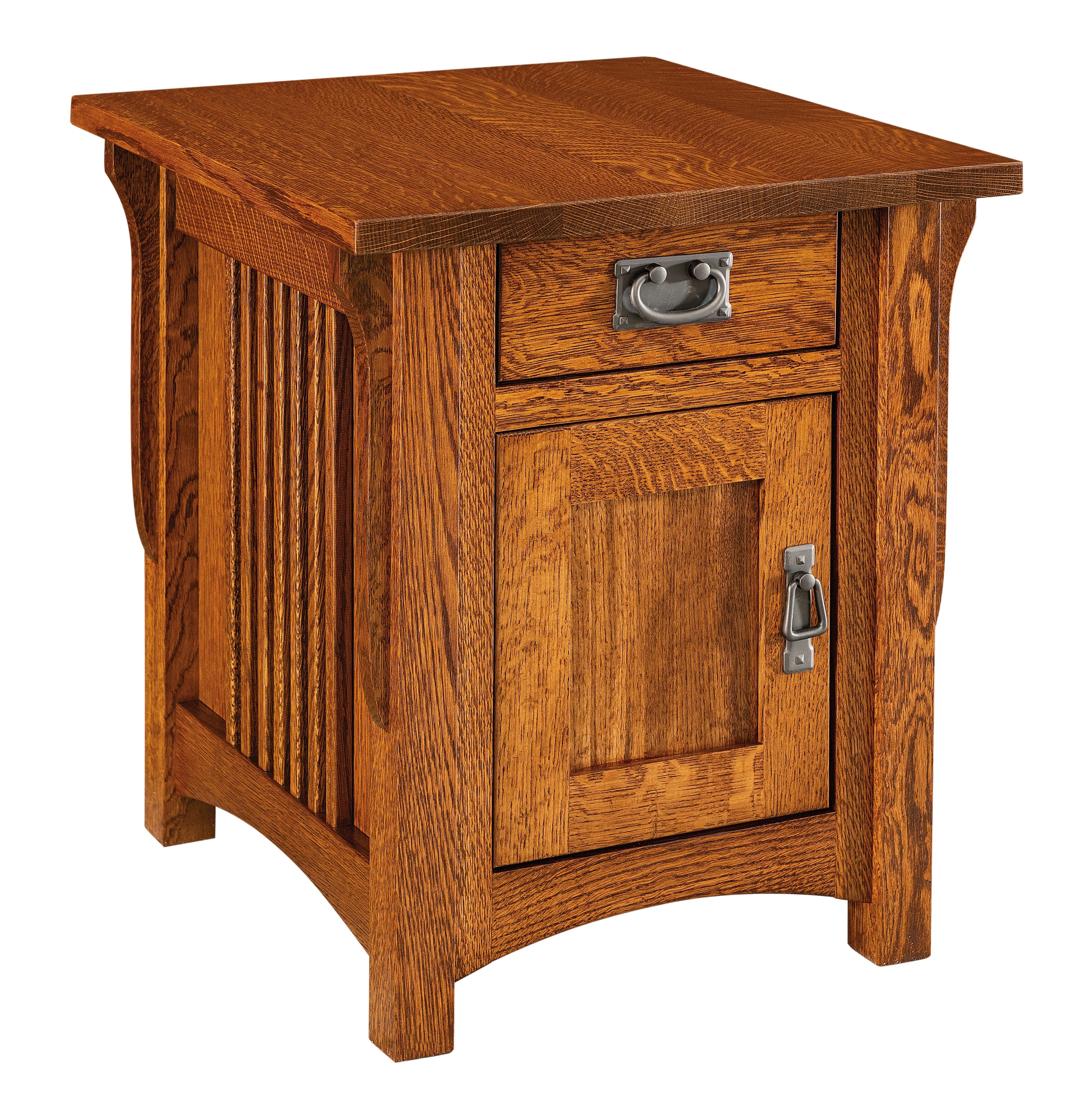 Amish Logan One Drawer One Door End Table