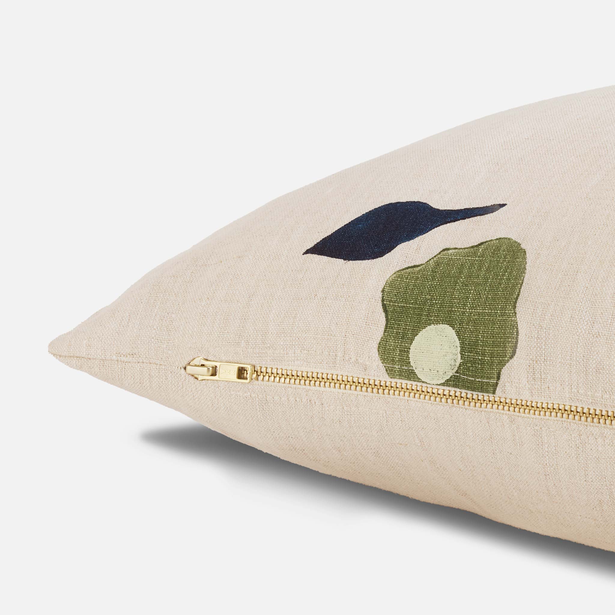 Caroline Z. Hurley Hand Block Print Lumbar Pillow Cover