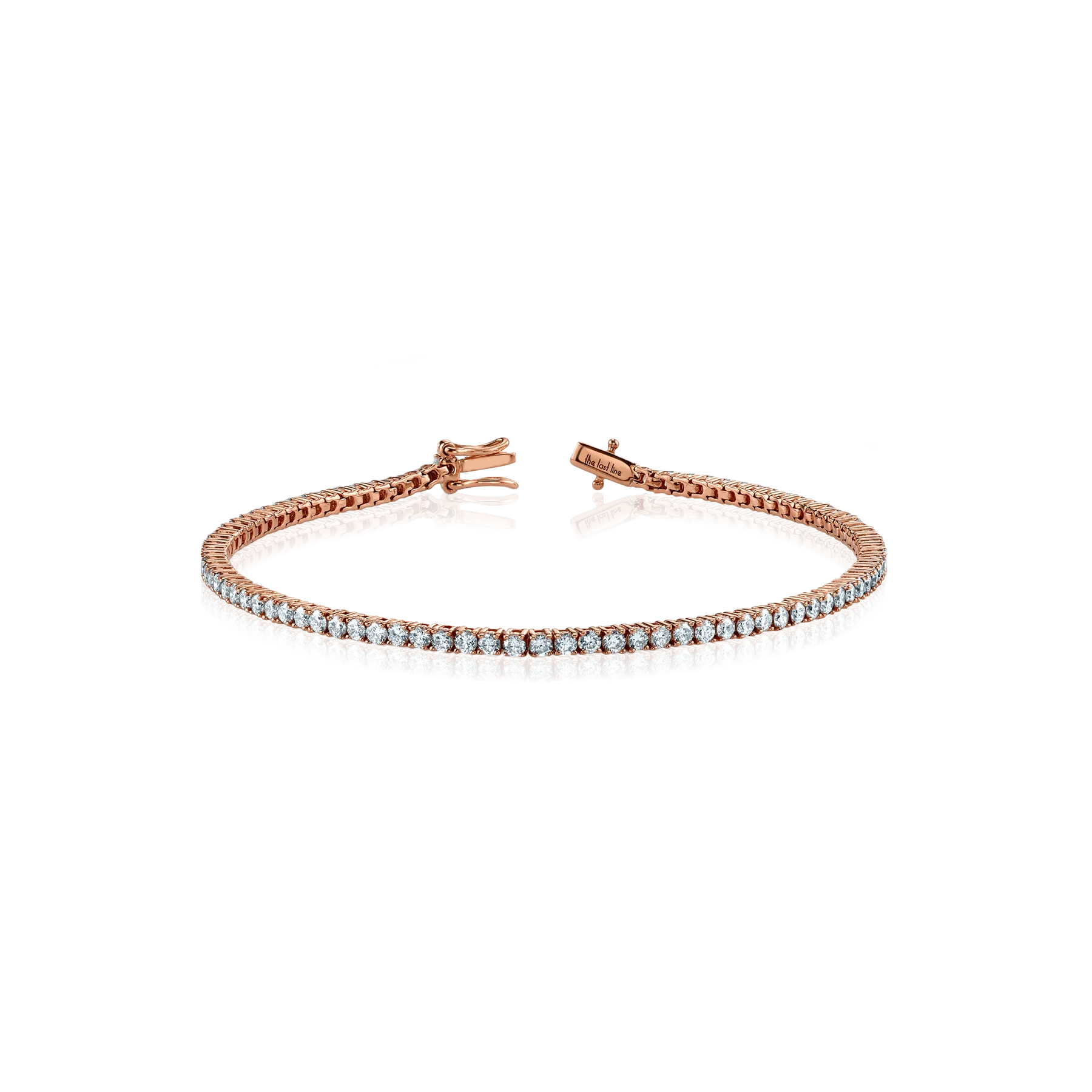 The Perfect Personalized Tennis Bracelet - White Diamond / 14k Rose Gold