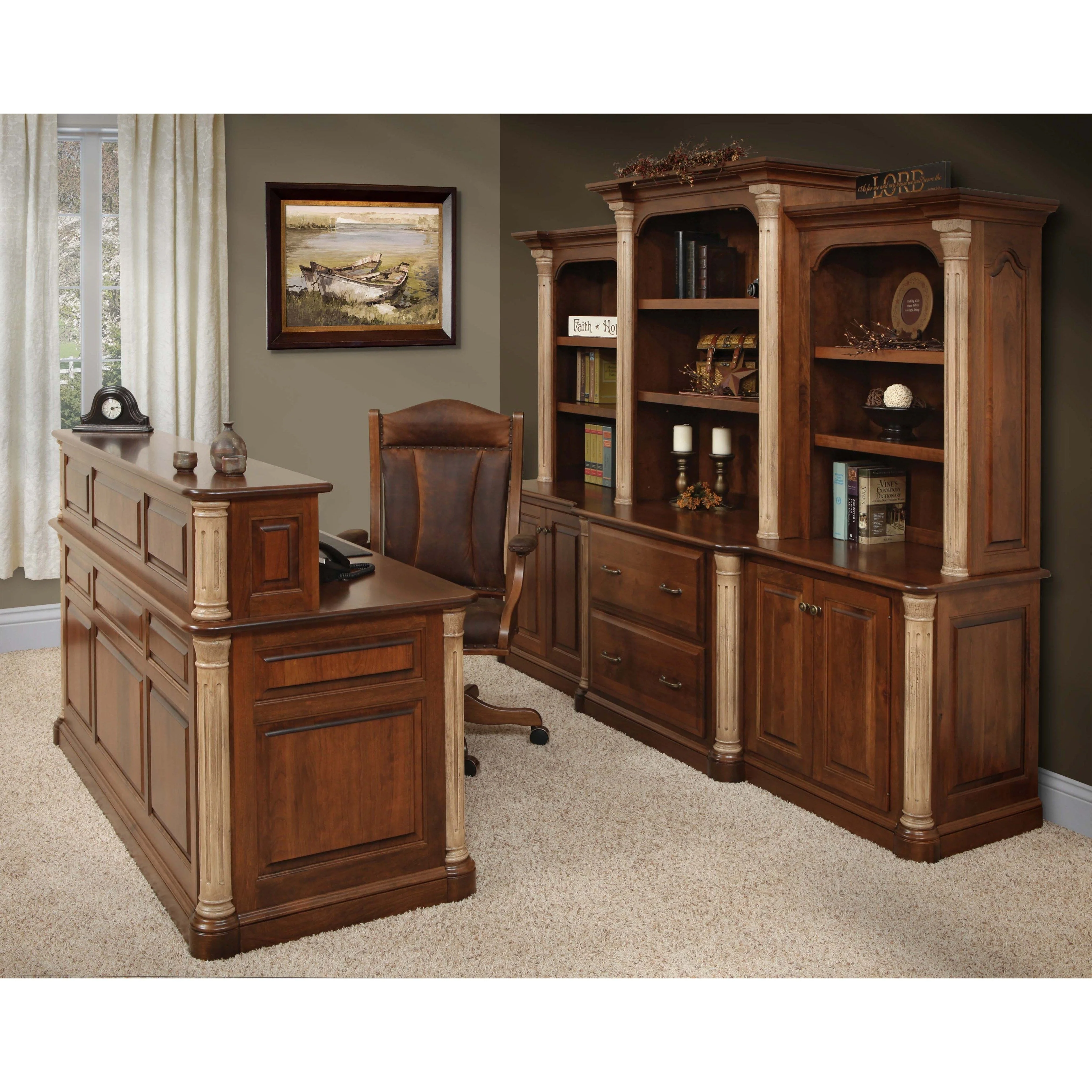 Amish Jefferson 98 Credenza & Hutch