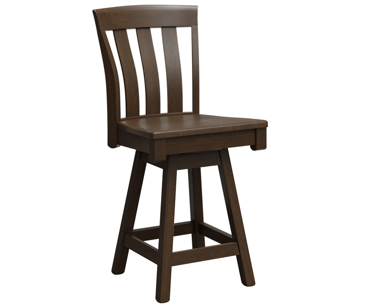 Amish Mason Swivel Bar Chair