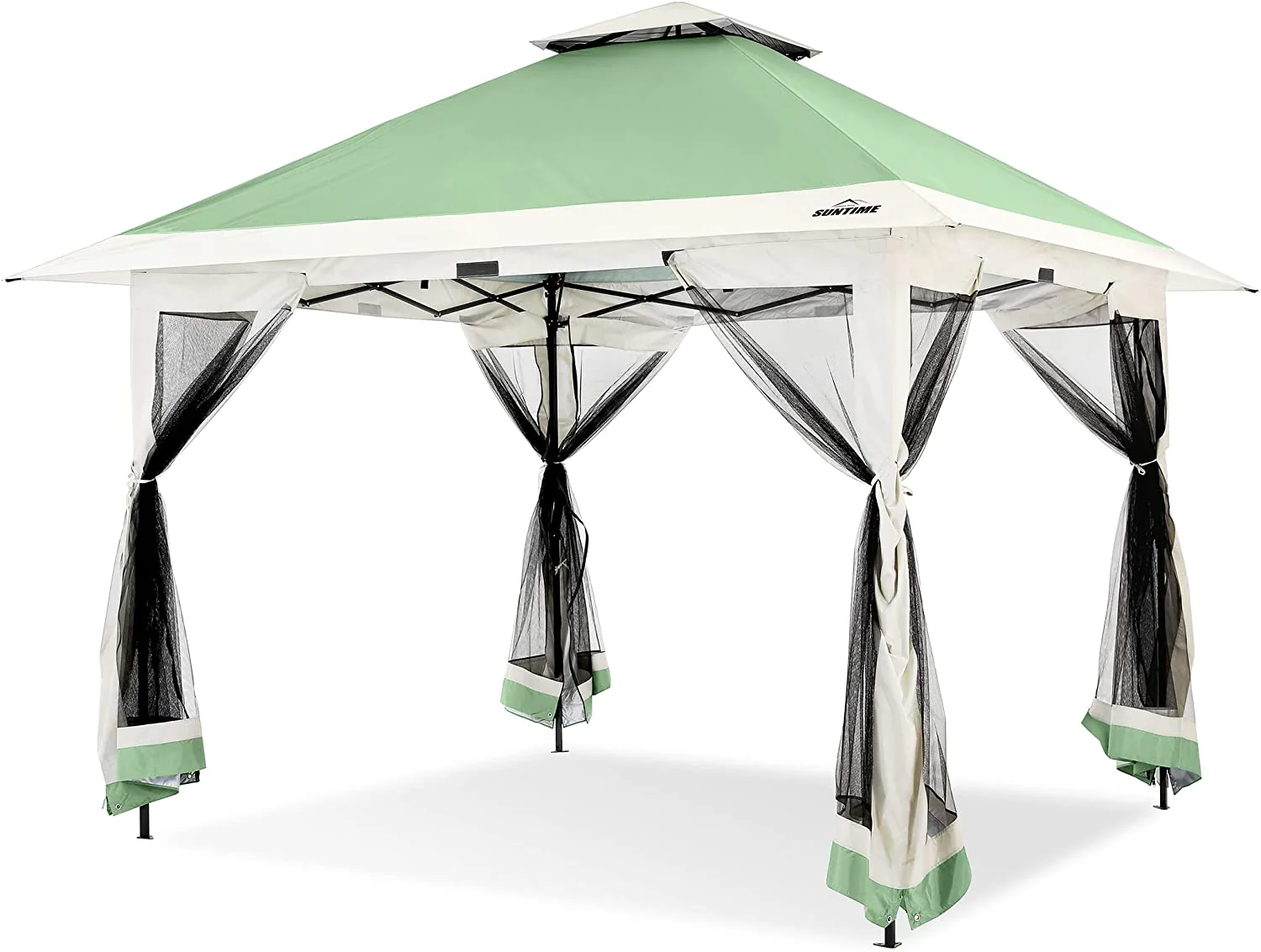 Instant Pop Up Patio Gazebo with Full Netting for Family Parties and Outdoor Activities