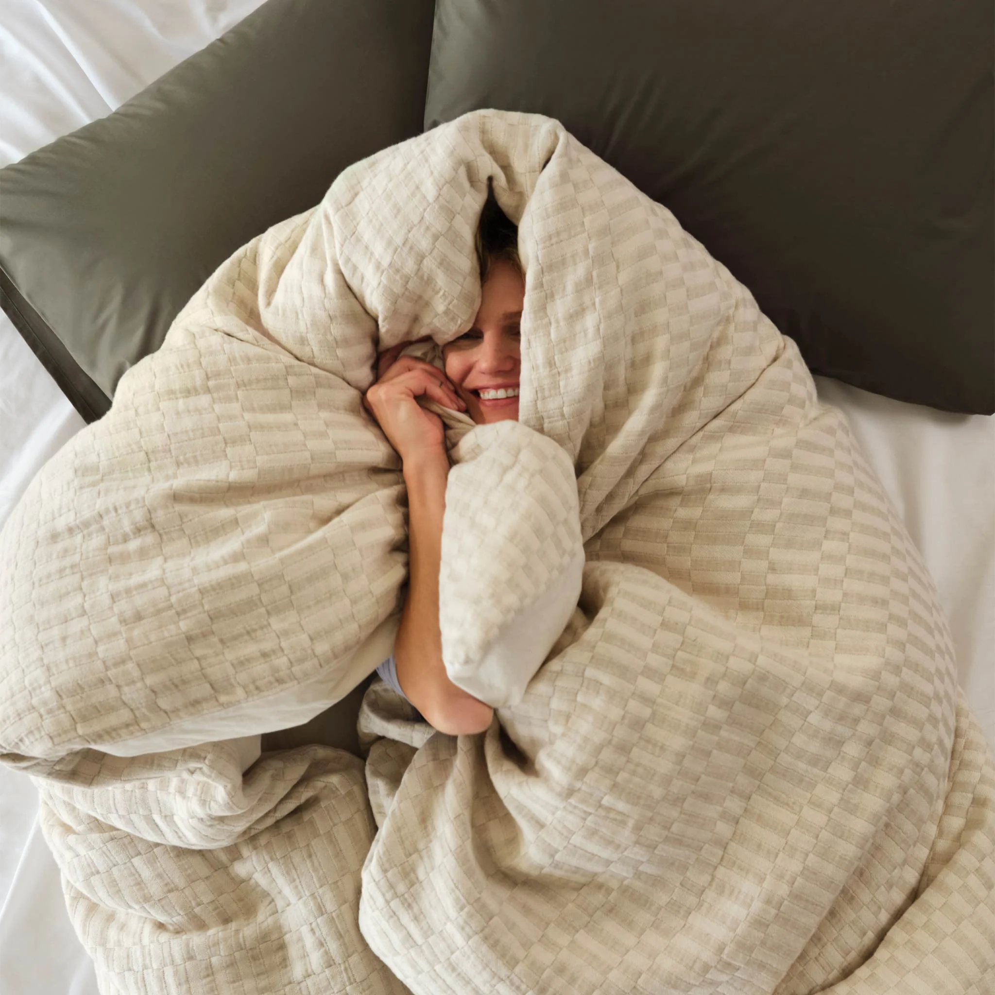 Woven Checkerboard Duvet Set